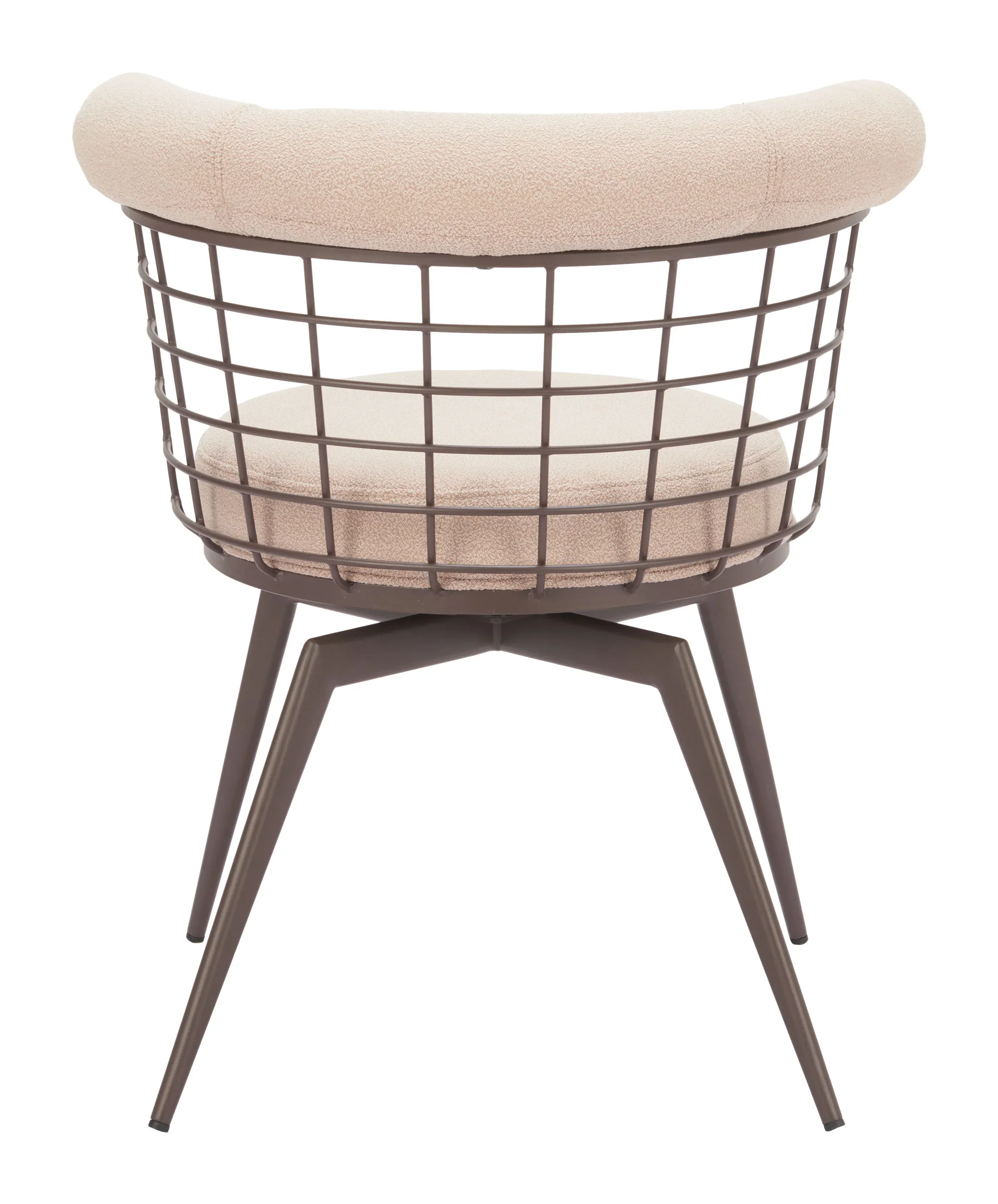 Saku Swivel Dining Chair Beige & Brown - Set of 2 - Image 5