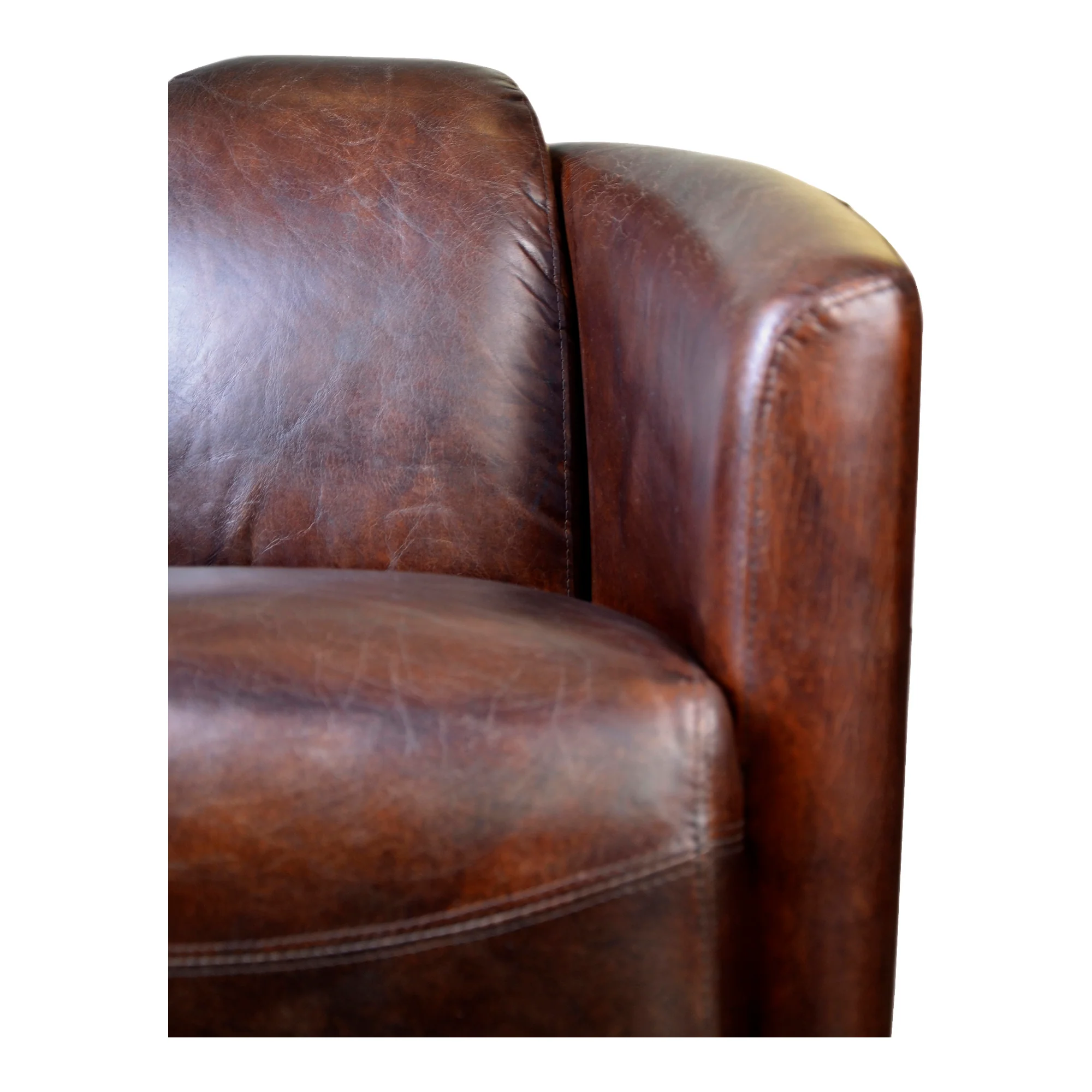 Salzburg Club Chair Dark Brown Leather - Image 4