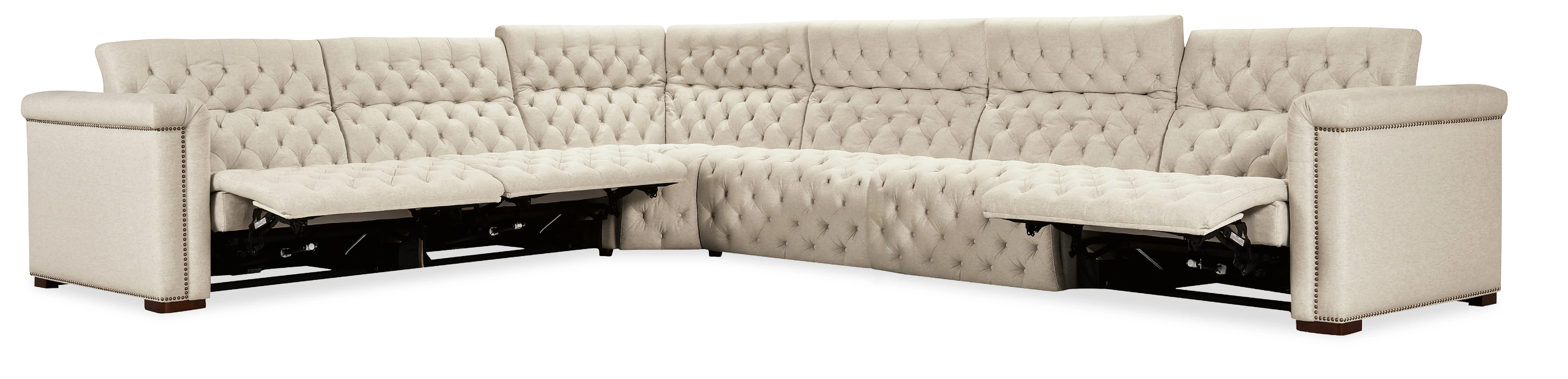 Savion Deux 6 Seat Sectional with Three Power Recliners and Seven Power Headrests - Image 4