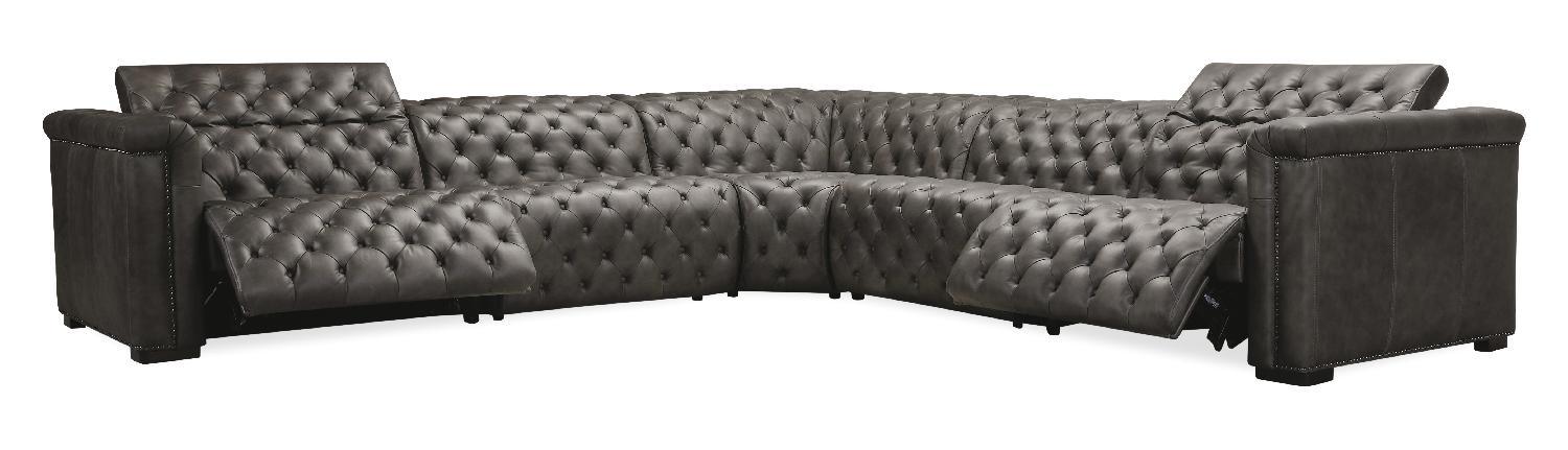Savion Grandier 5 pc Sectional with2 Power Recline Power Headrest