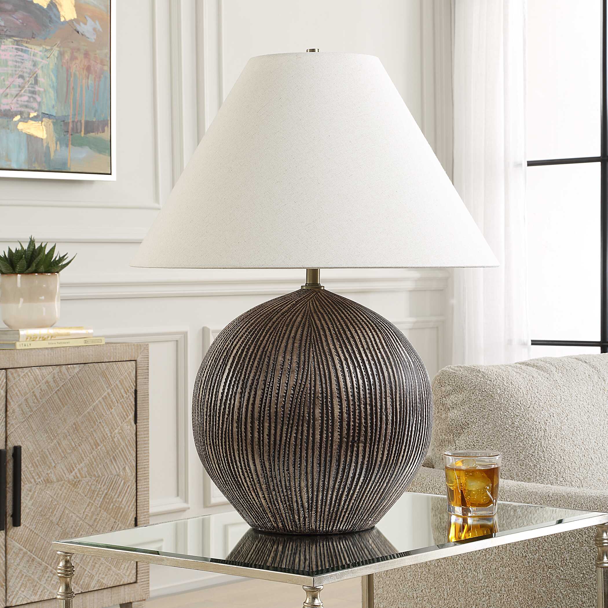 Sayre Dark Brown Table Lamp - Image 3