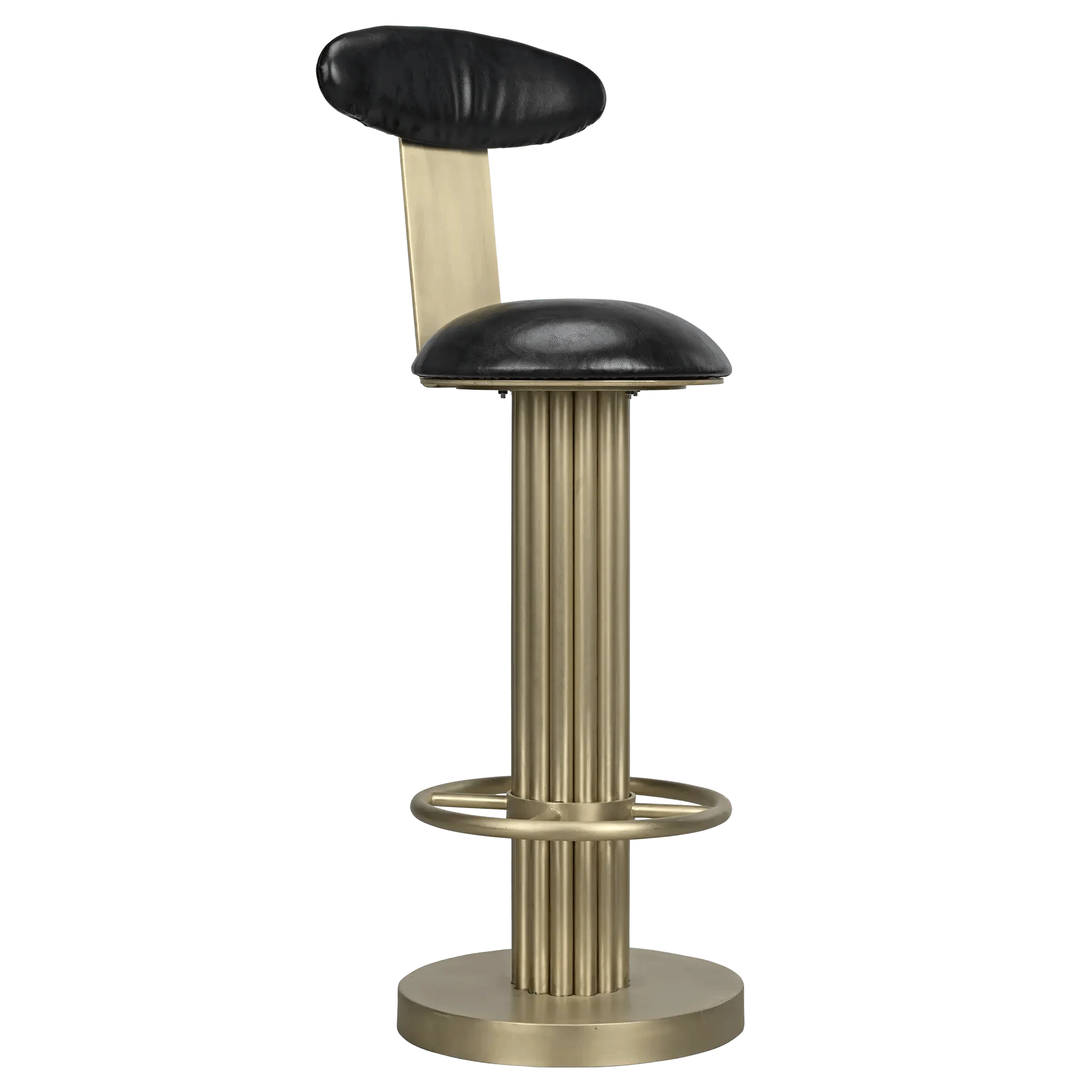 Sedes Bar Stool, Steel with Brass Finish