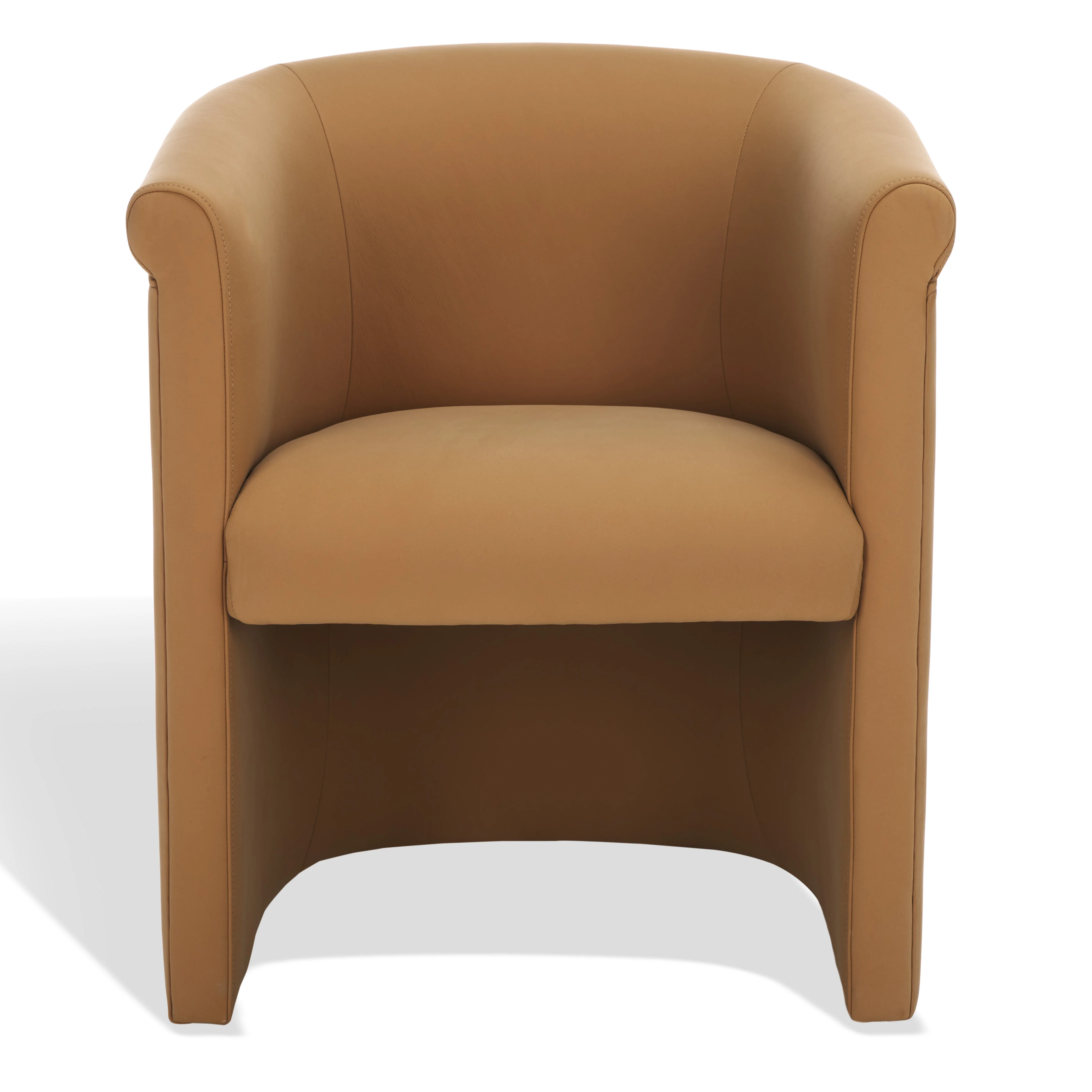 Selina Leather Barrel Back Dining Chair