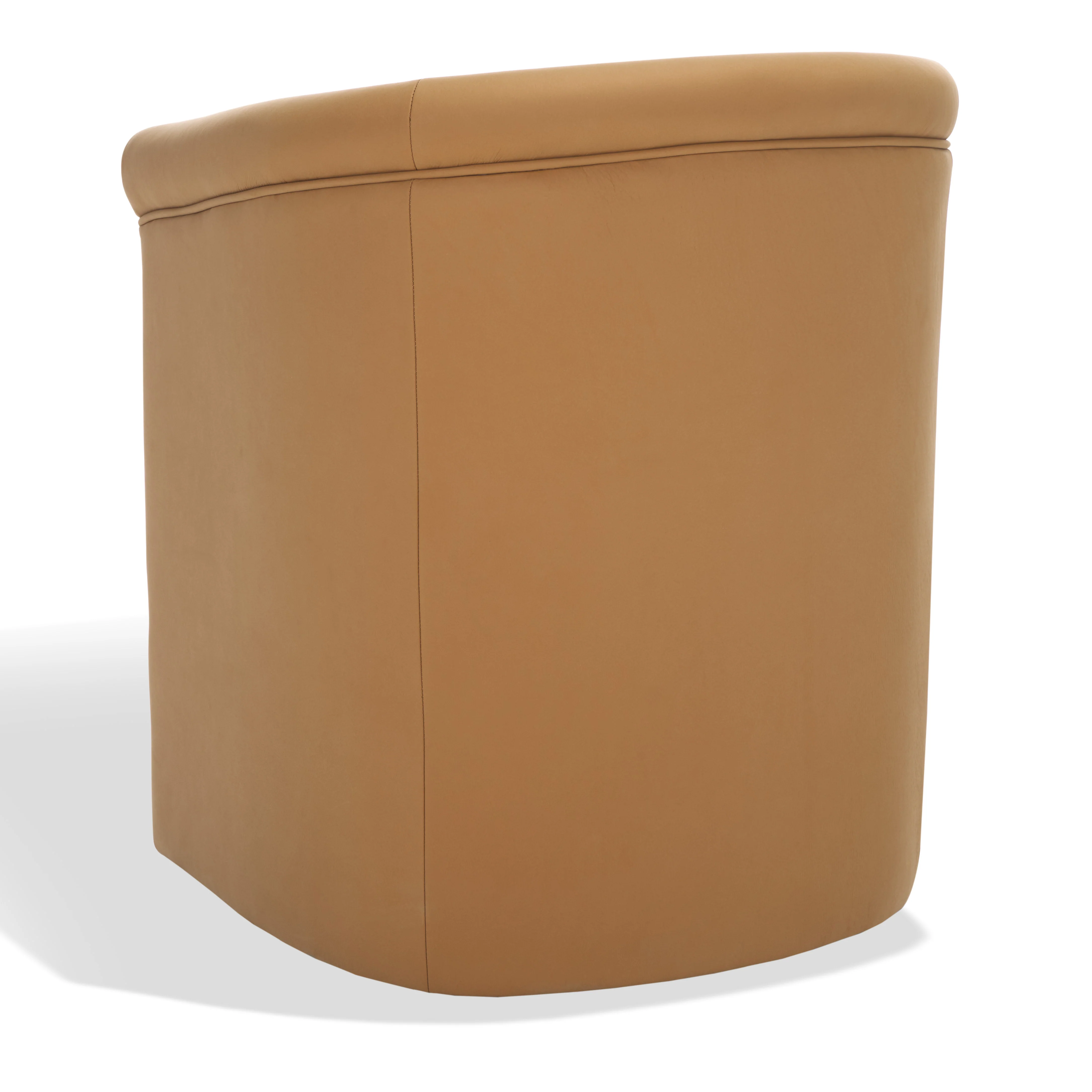 Selina Leather Barrel Back Dining Chair - Image 10