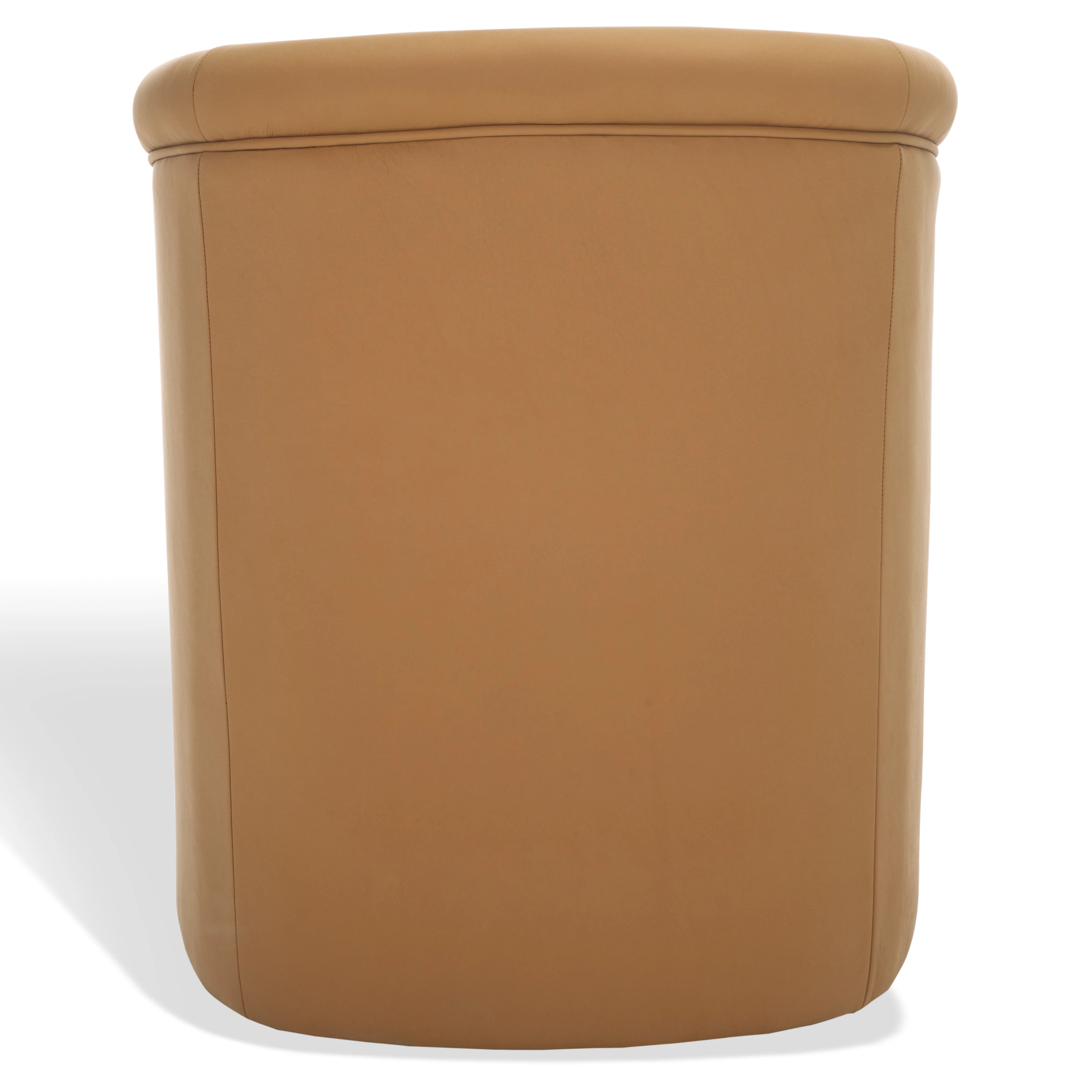Selina Leather Barrel Back Dining Chair - Image 3