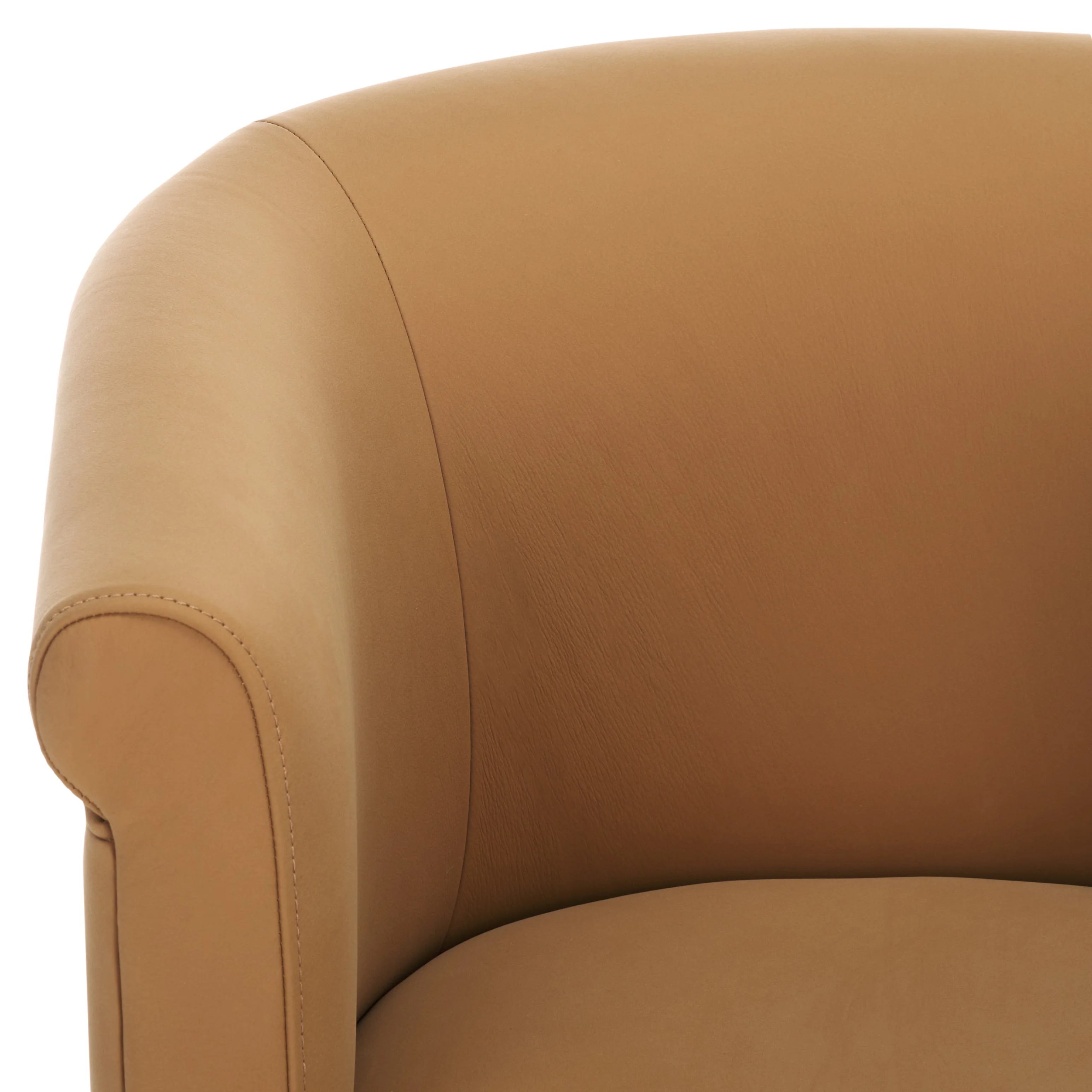 Selina Leather Barrel Back Dining Chair - Image 4