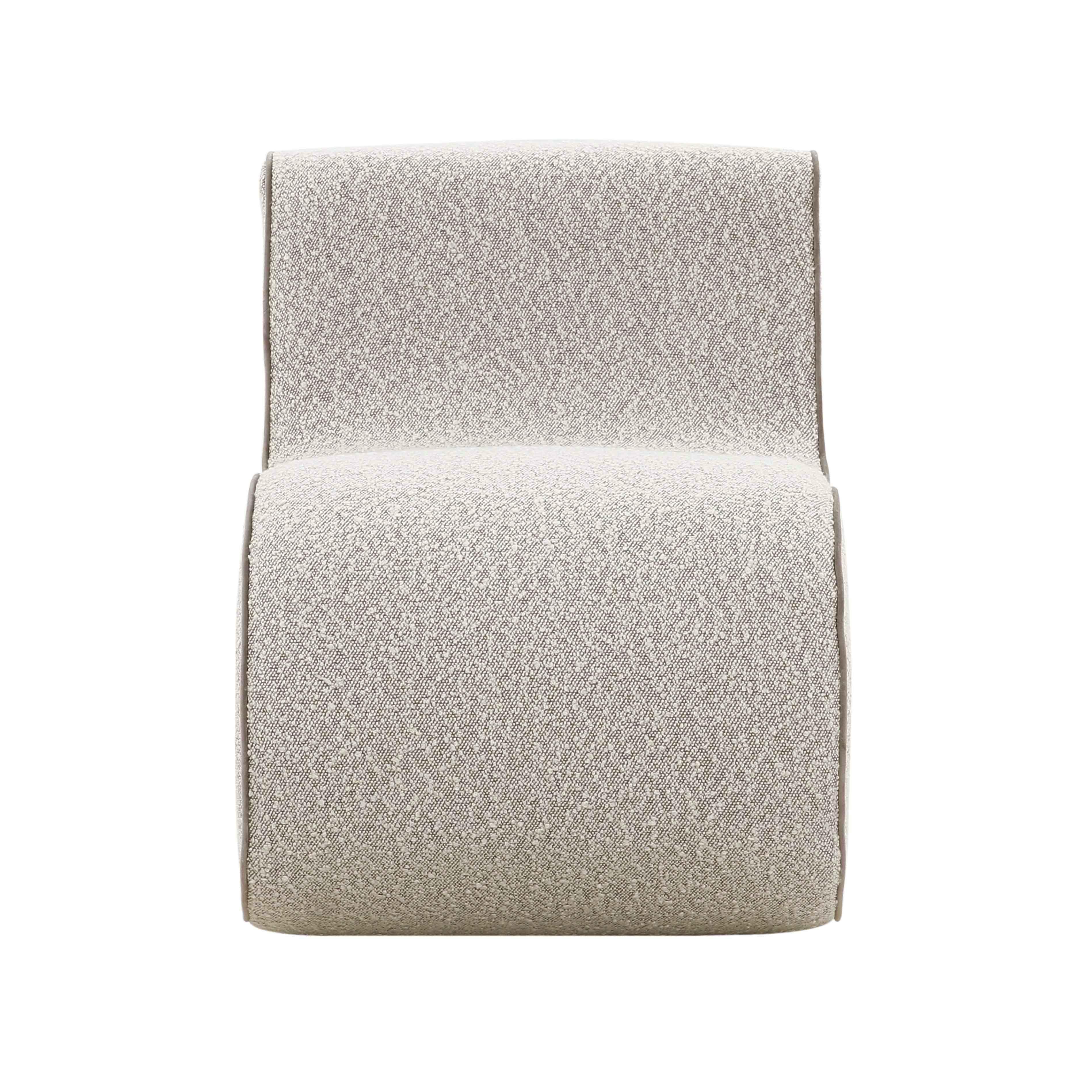 Senna Speckled Grey Boucle Accent Chair - Image 3