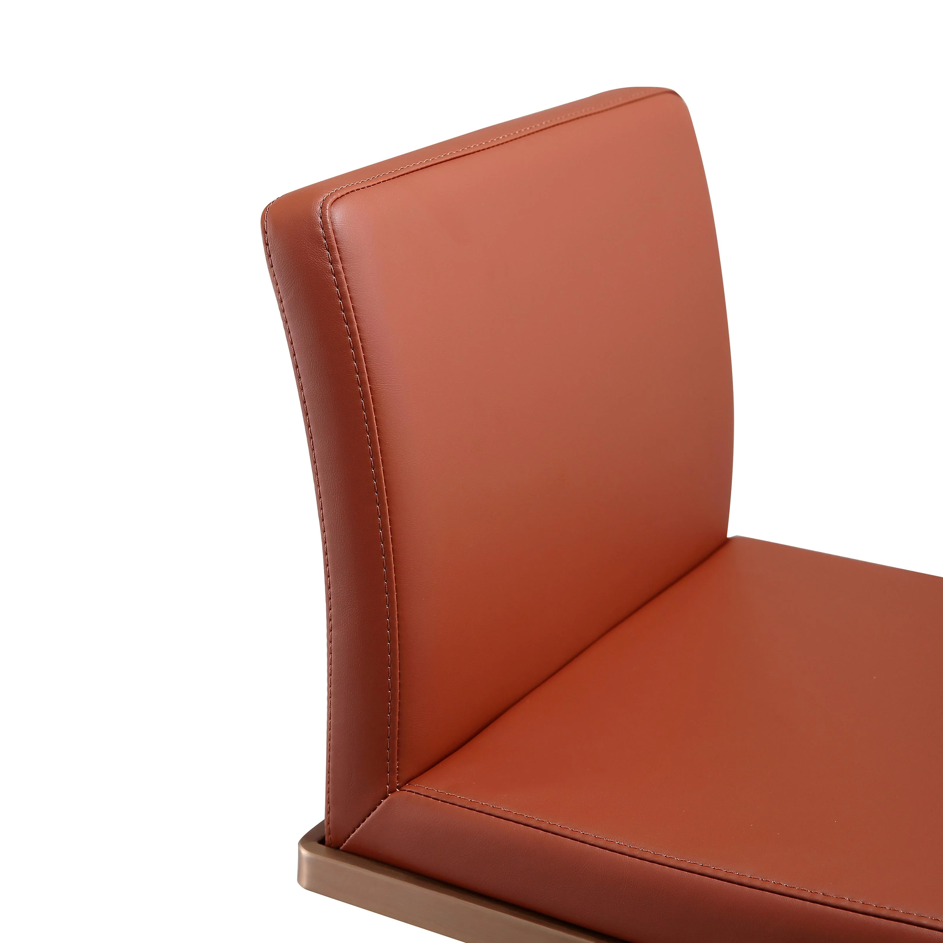 Sentinel Saddle Brown and Rose Gold Adjustable Stool - Image 7