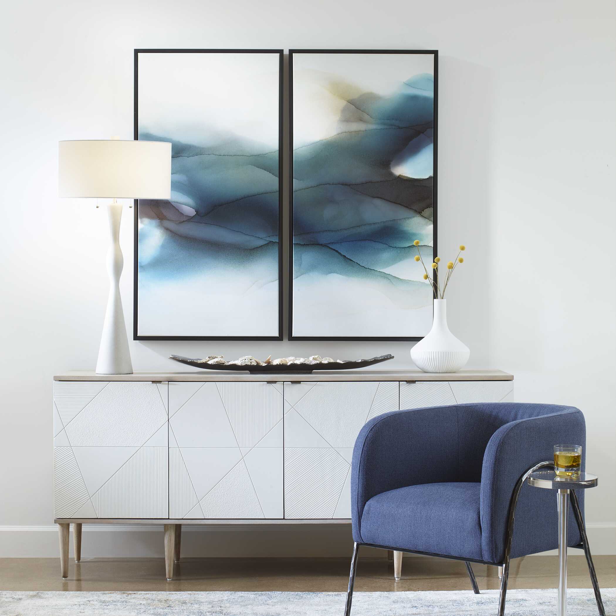September Desert Modern Watercolor Art - Set of 2 - Image 2