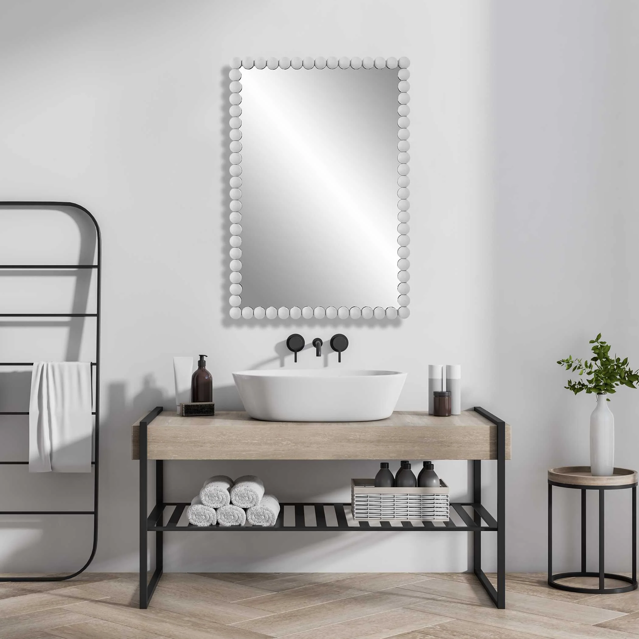 Serna White Vanity Mirror - Image 3