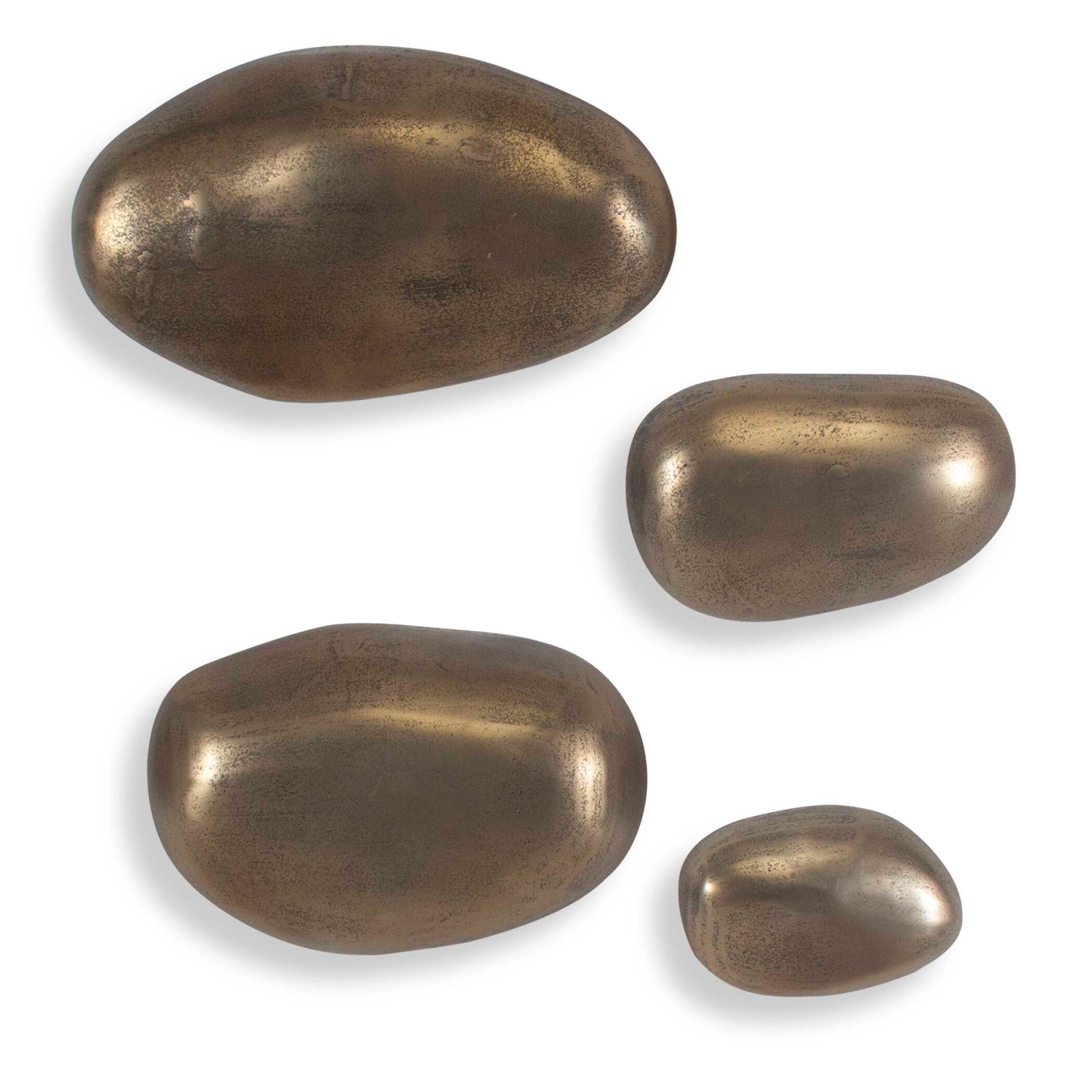 Set In Stone Brass Outdoor Wall Art - Set of 4