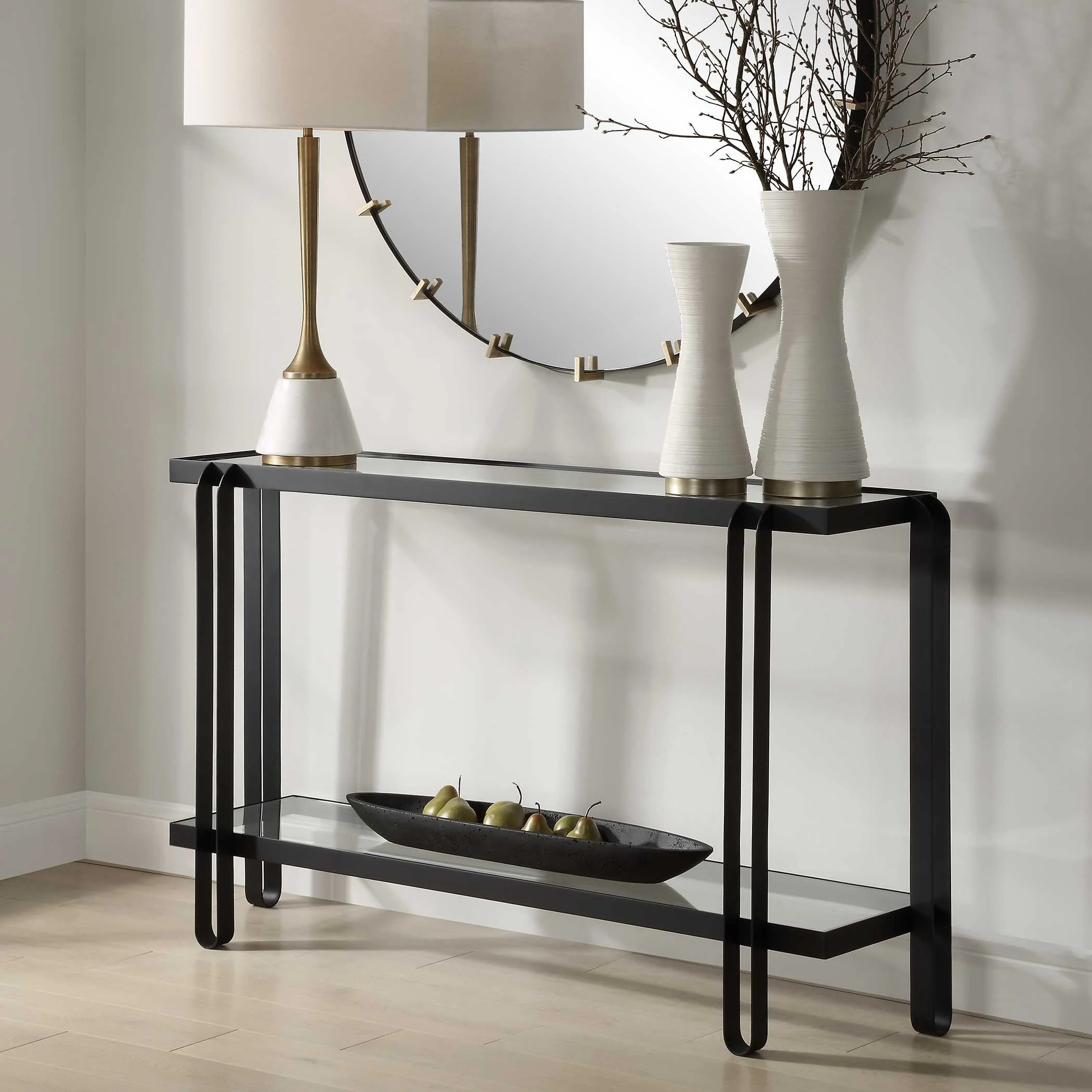 Shadow Black Iron Console Table - Image 3