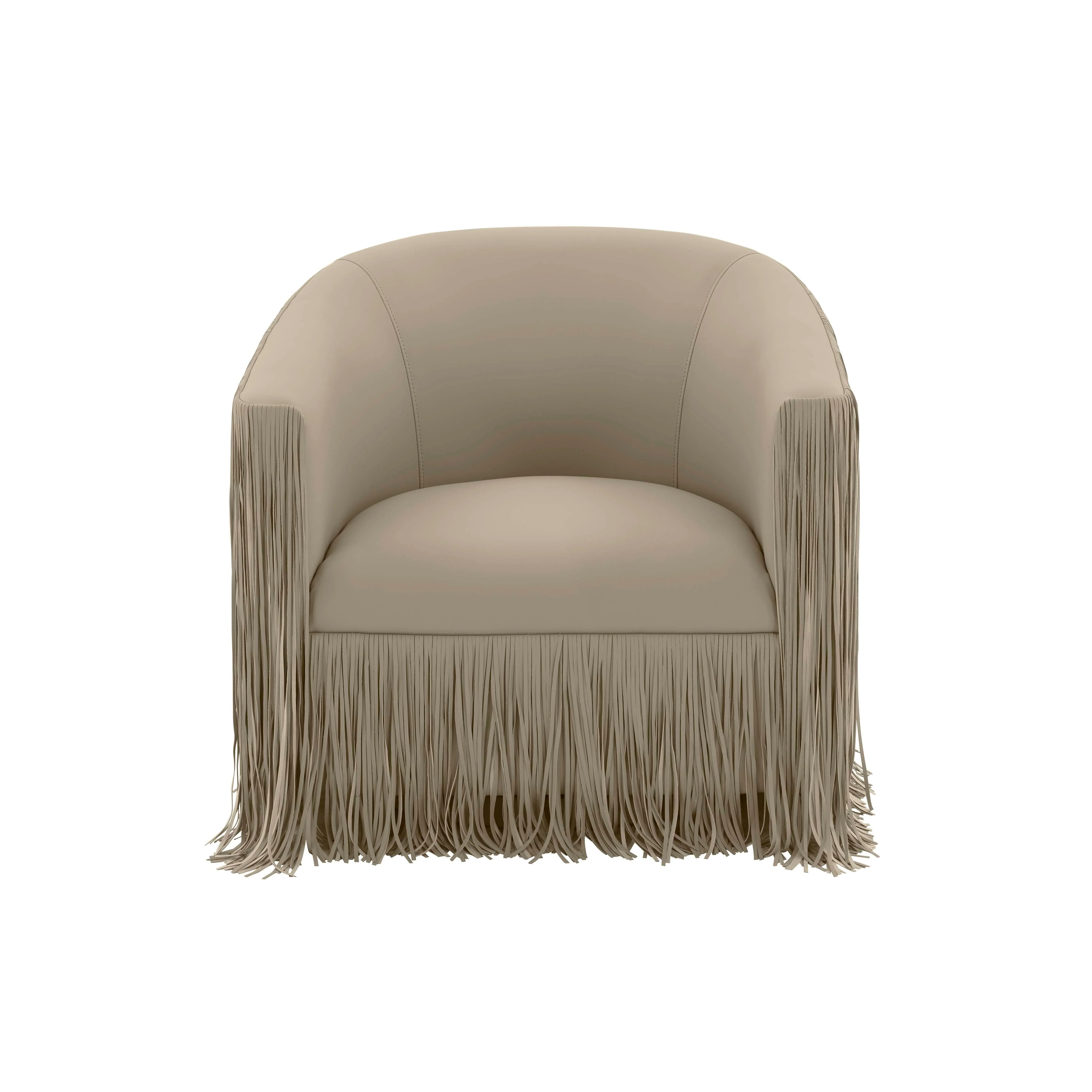 Shag Me Grey Vegan Leather Swivel Chair - Image 3