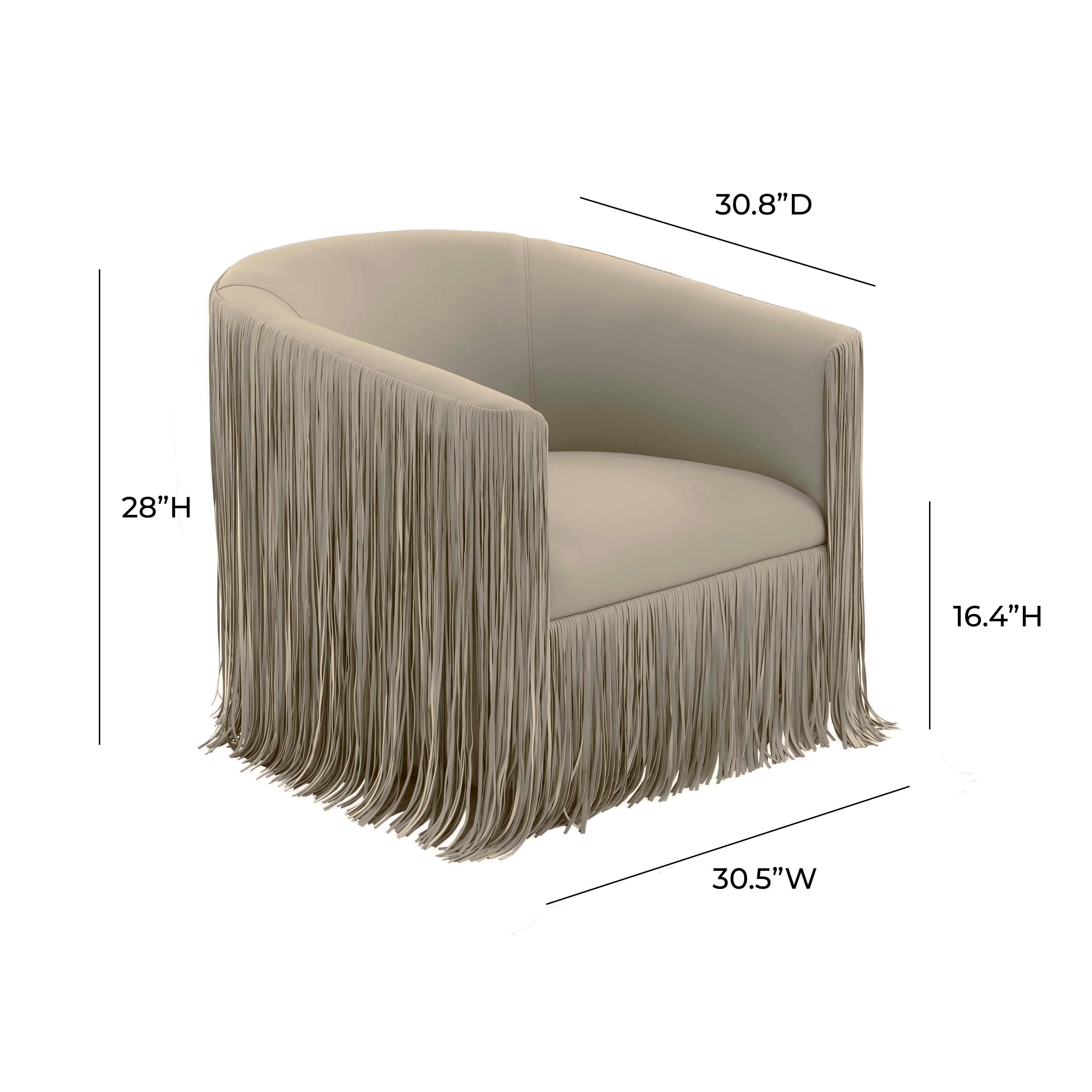 Shag Me Grey Vegan Leather Swivel Chair - Image 6