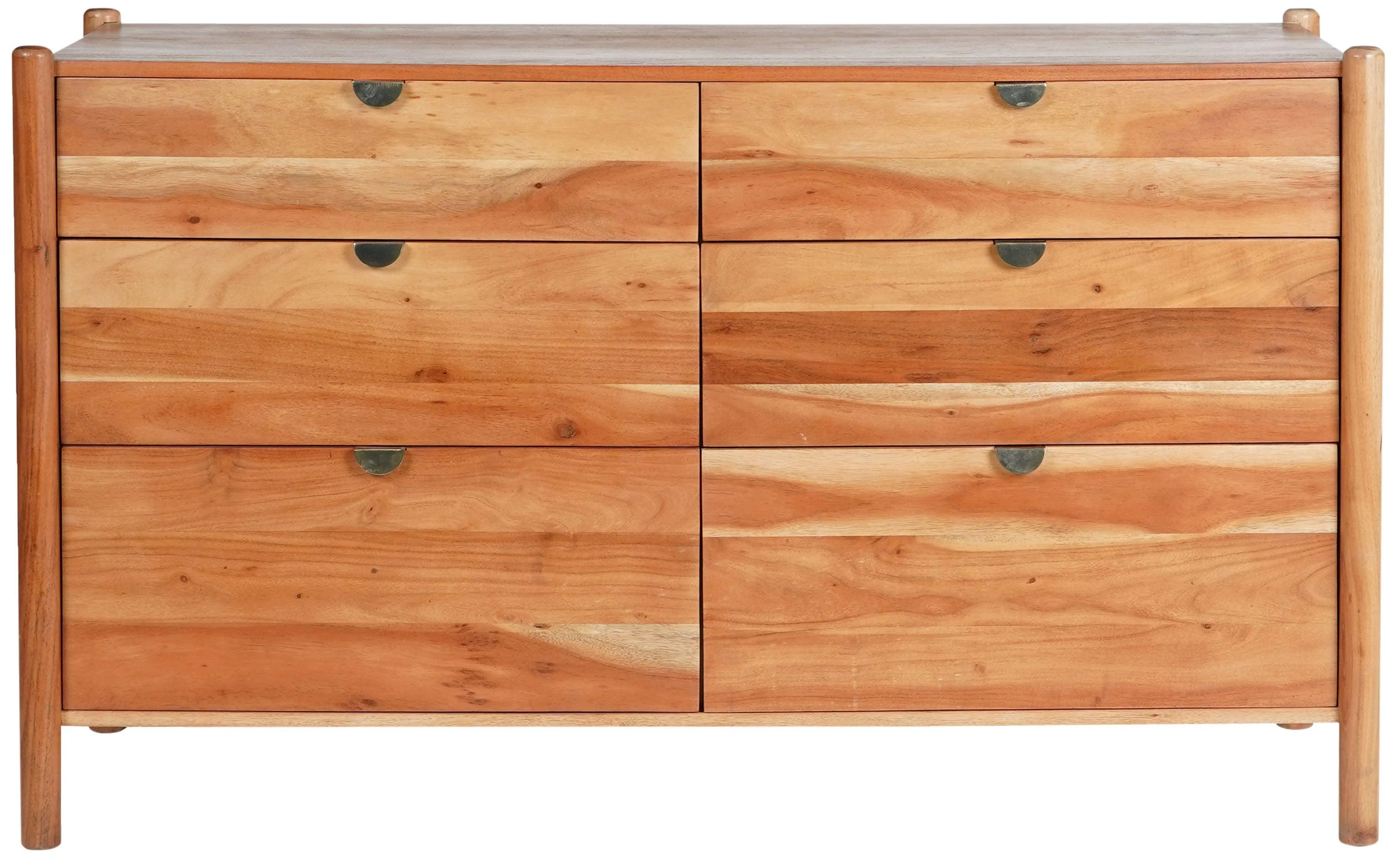 Shanti 6 Drawer Wood Dresser
