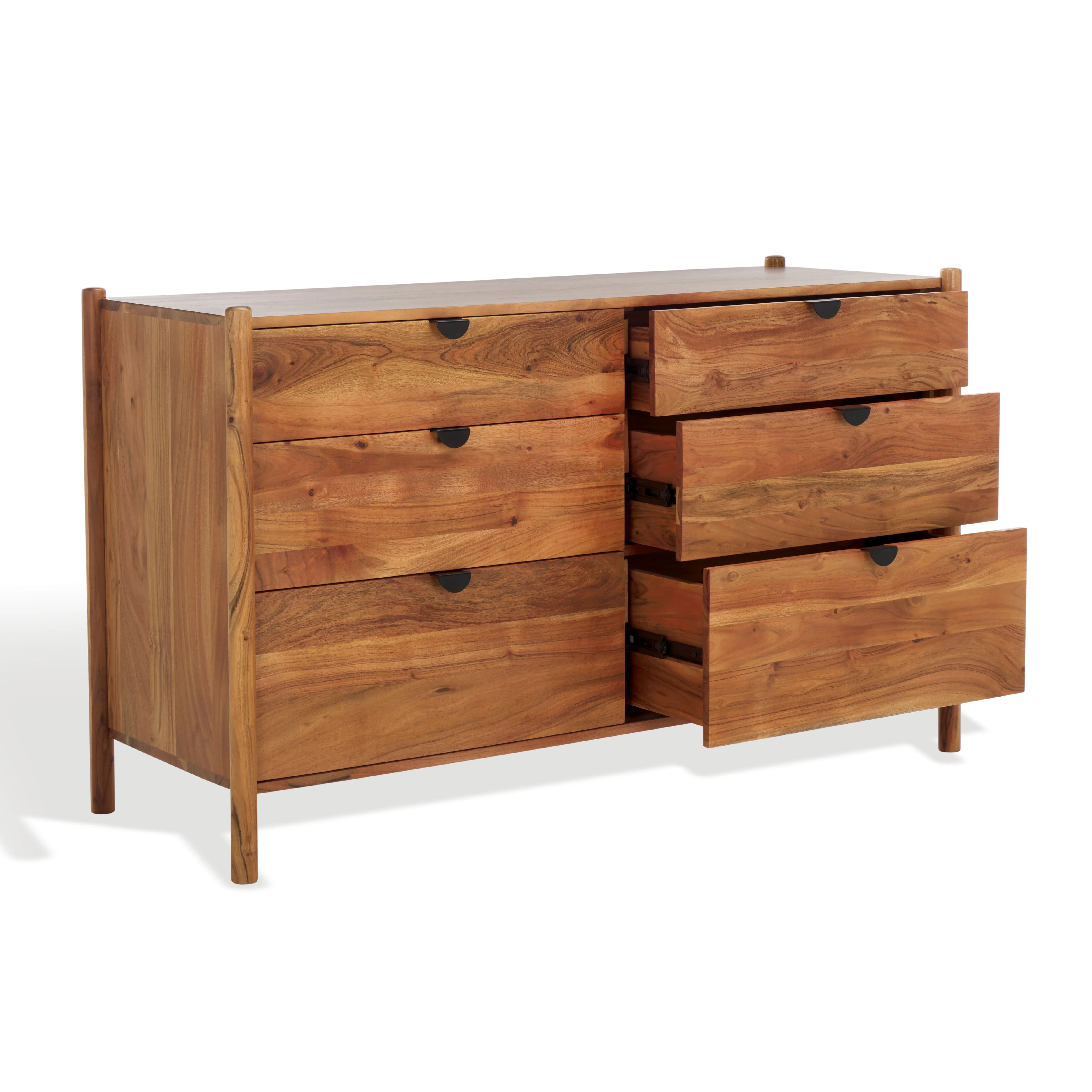 Shanti 6 Drawer Wood Dresser - Image 3
