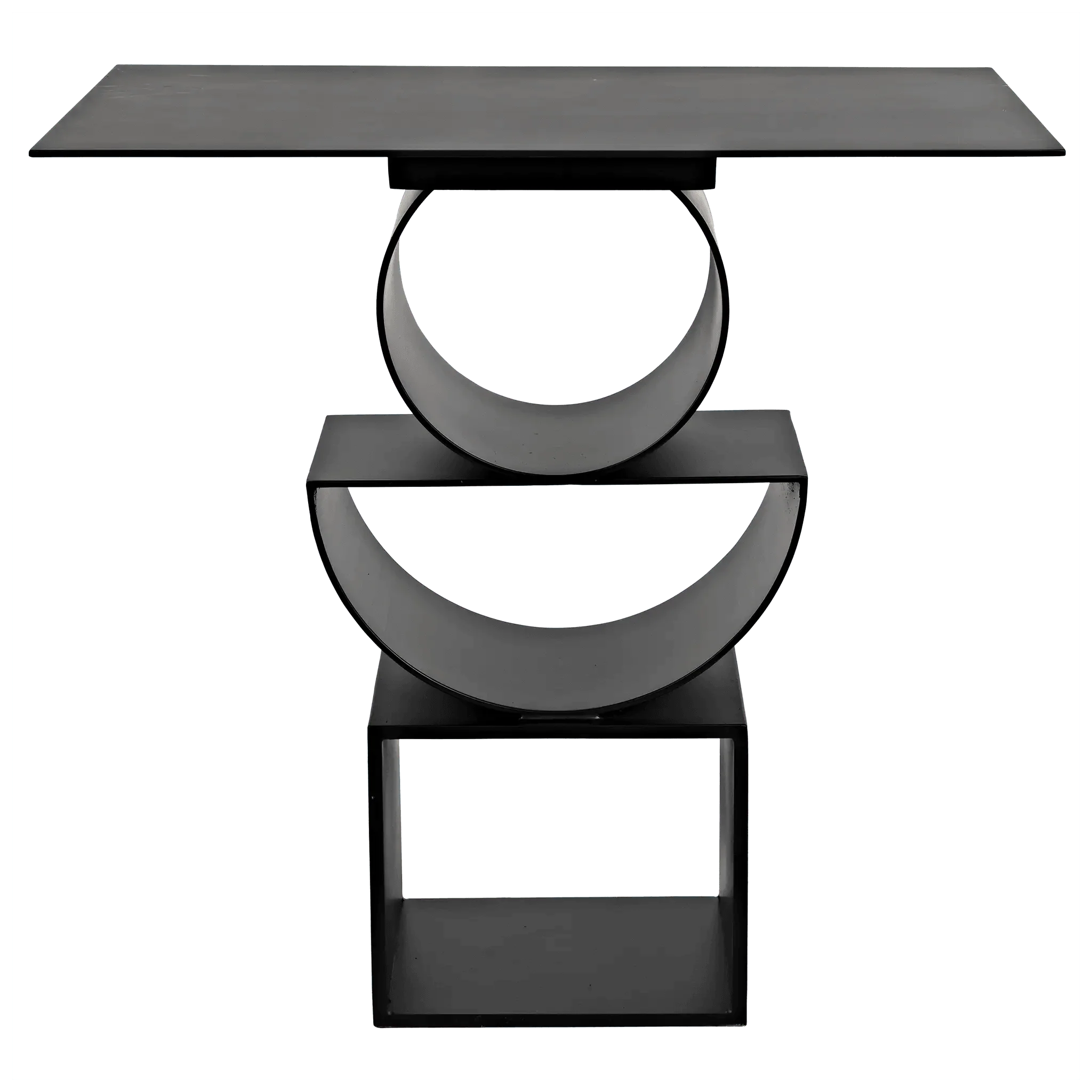 Shape Side Table, Black Steel