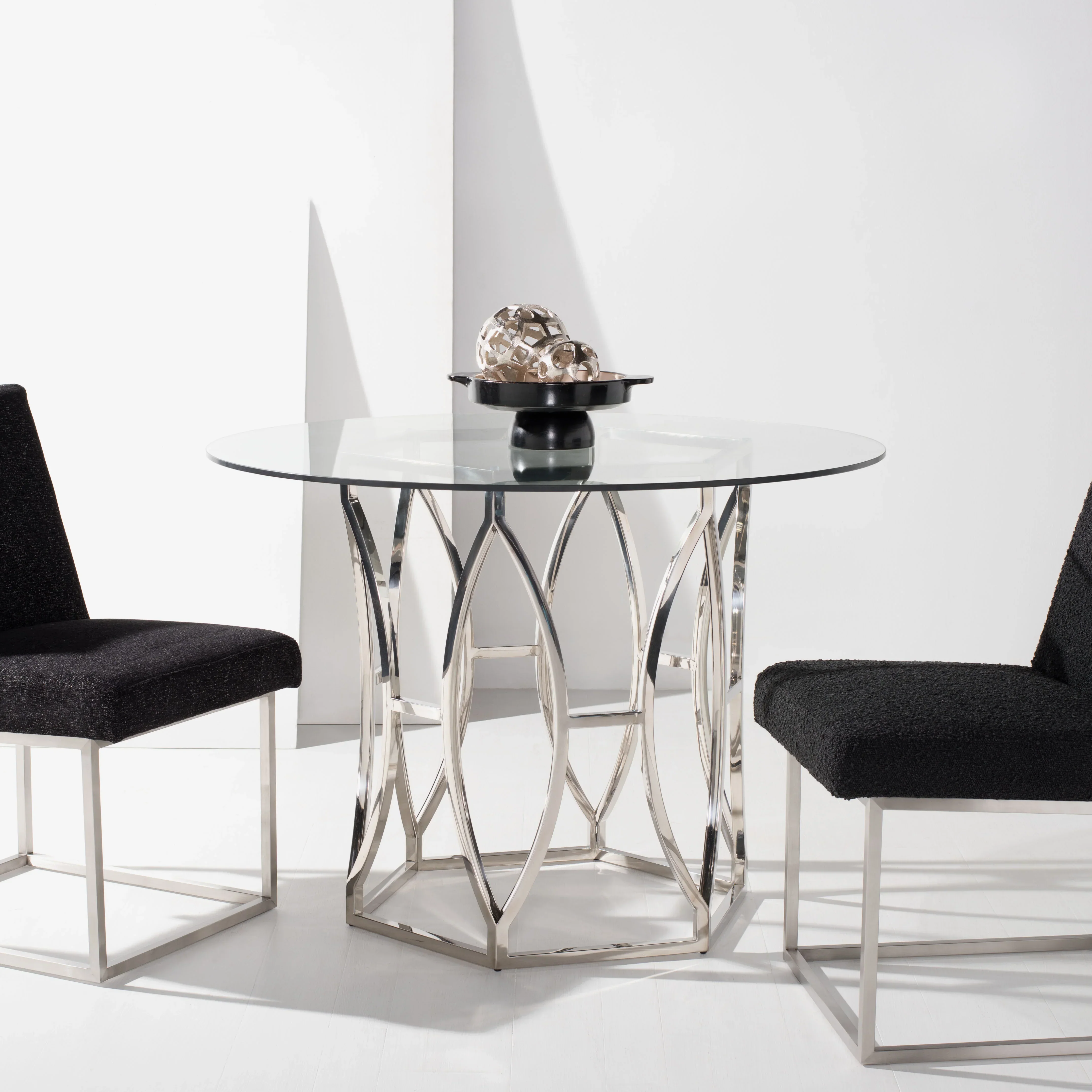 Shaw 42" Glass Top Dining Table - Image 9