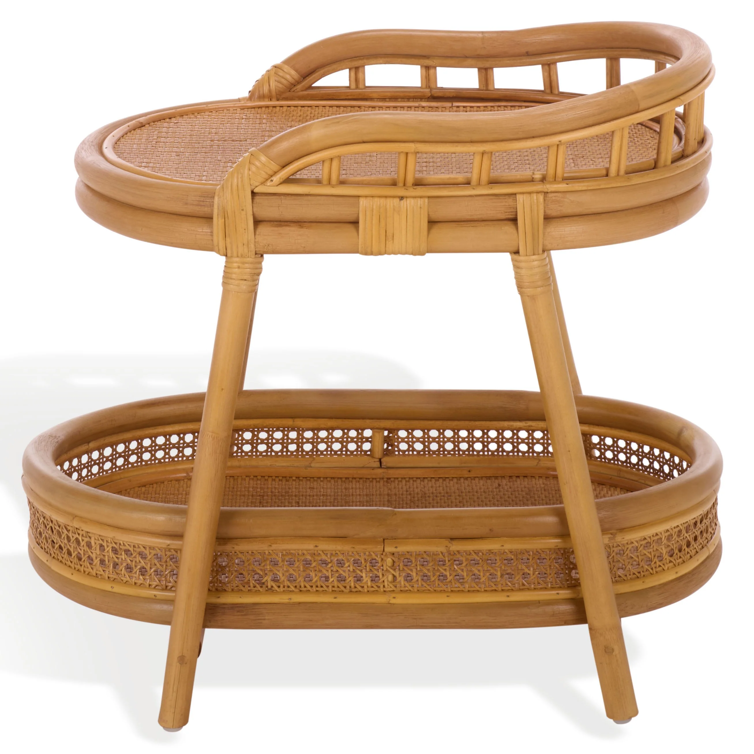 Shayleen Rattan Pole 2 Shelf Accent Table - Image 8