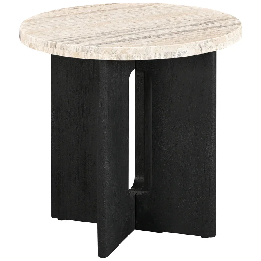 Shayna Travertine Accent Table - Image 11