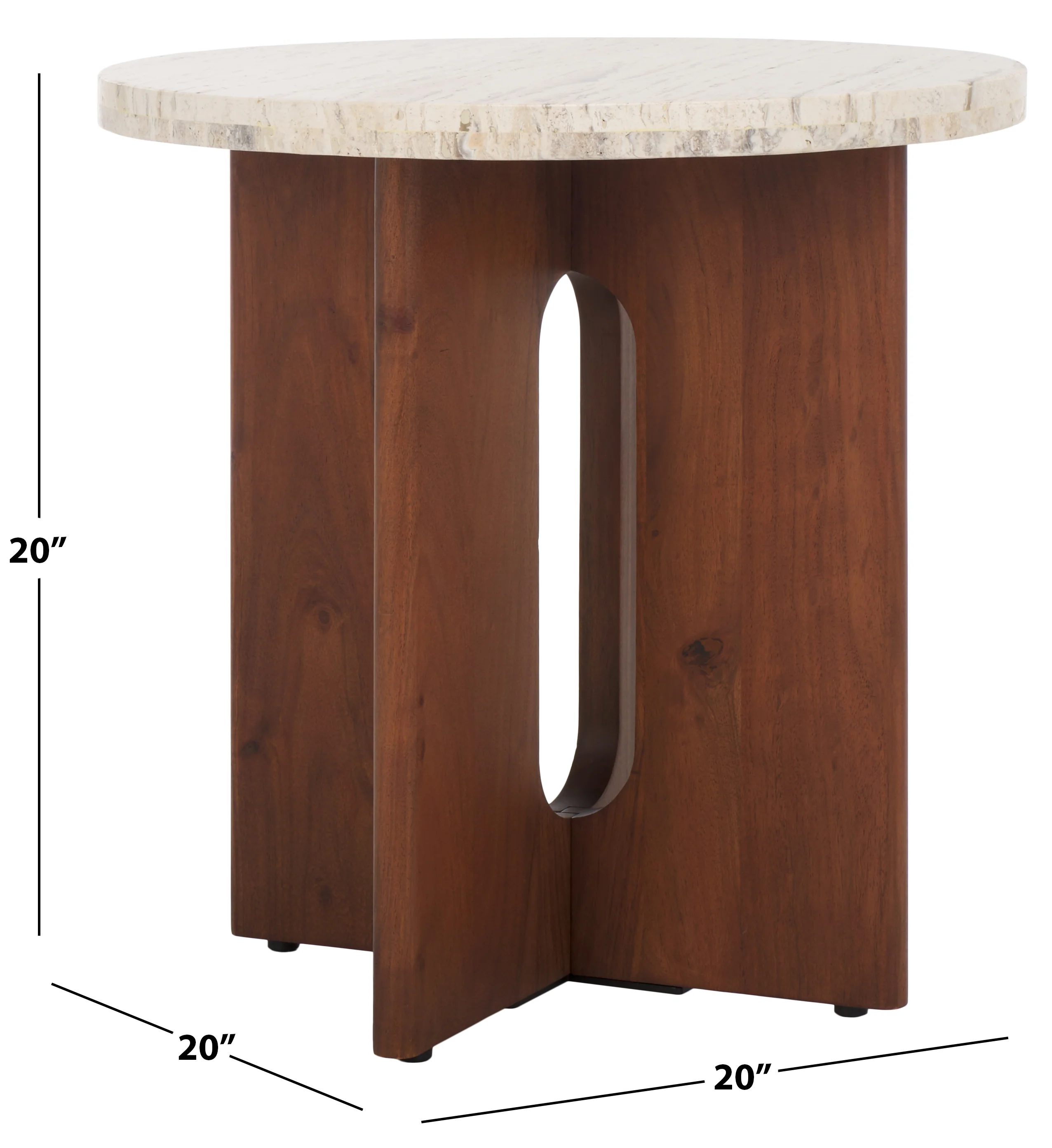 Shayna Travertine Accent Table - Image 12