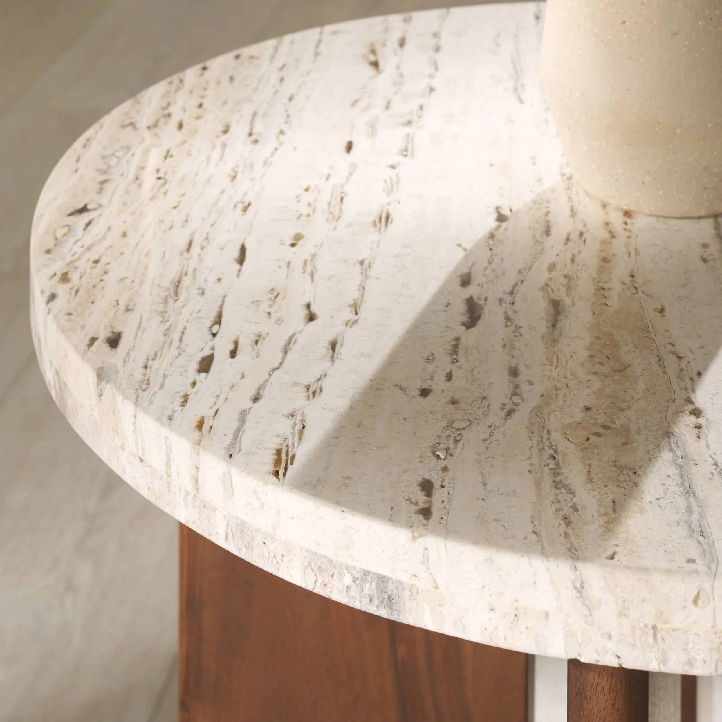 Shayna Travertine Accent Table - Image 15
