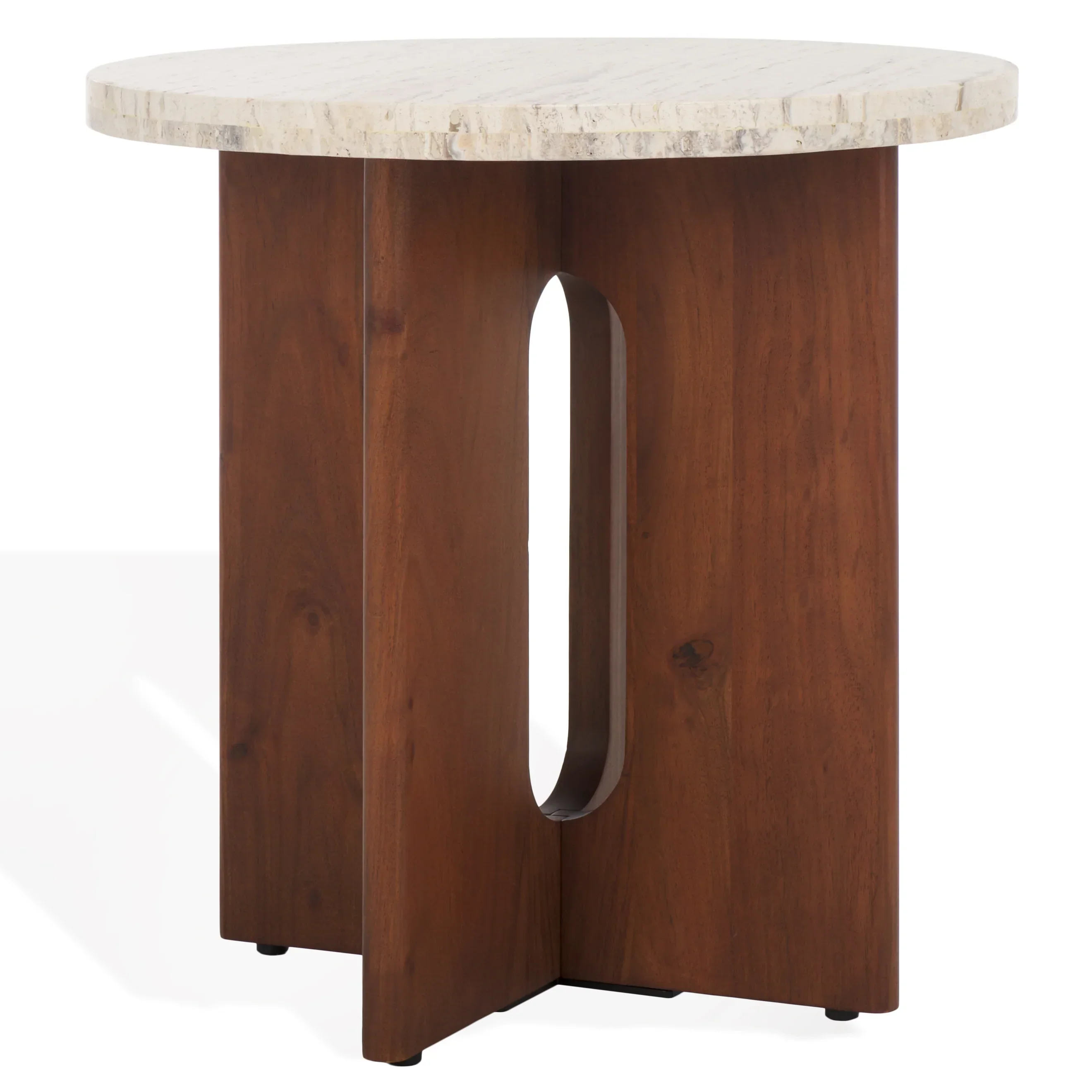 Shayna Travertine Accent Table - Image 8