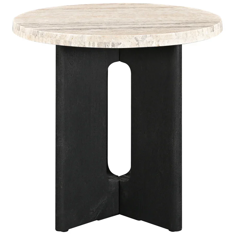 Shayna Travertine Accent Table - Image 9