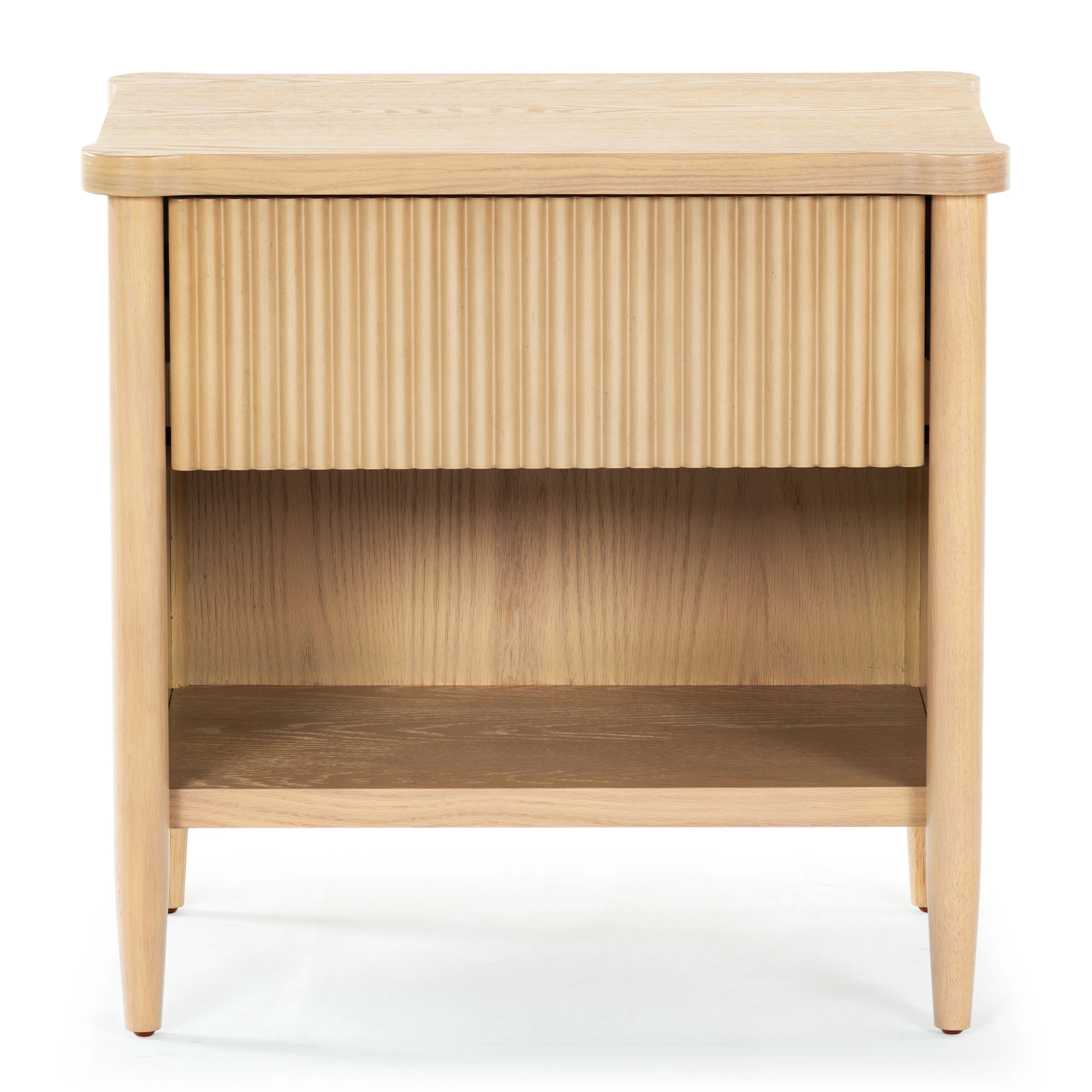 Shelbie 1 Drawer Reeded Nightstand