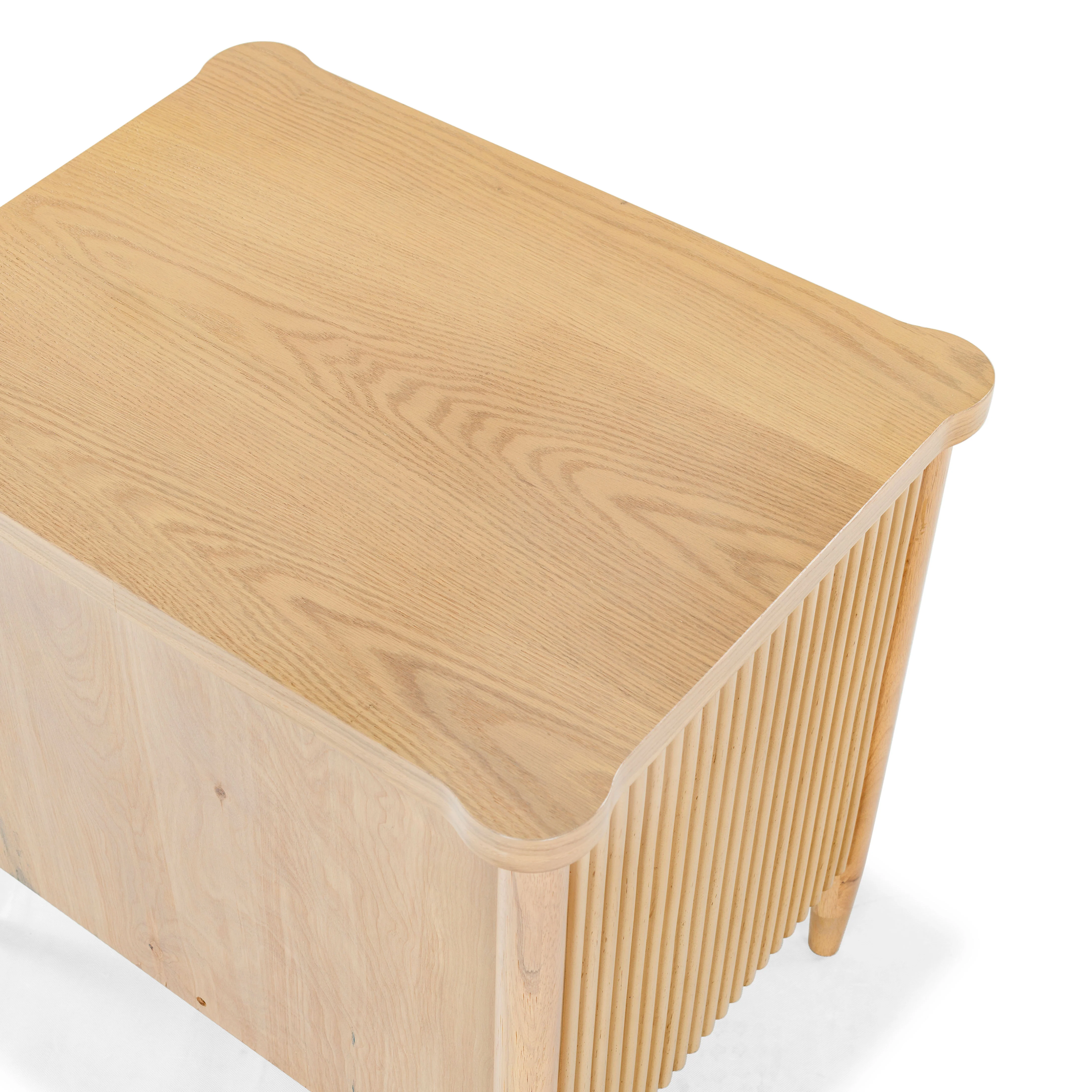 Shelbie 1 Drawer Reeded Nightstand - Image 13