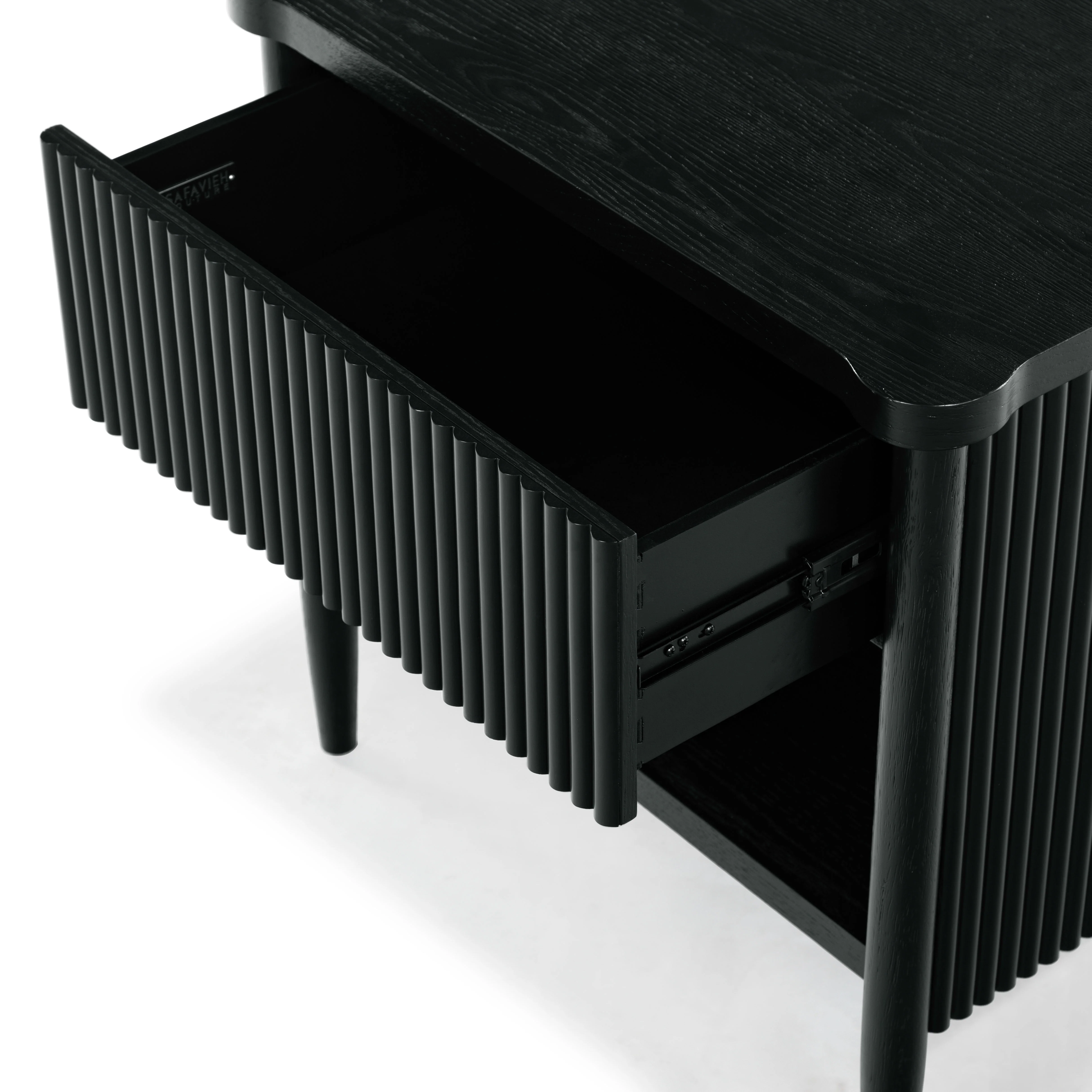 Shelbie 1 Drawer Reeded Nightstand - Image 14