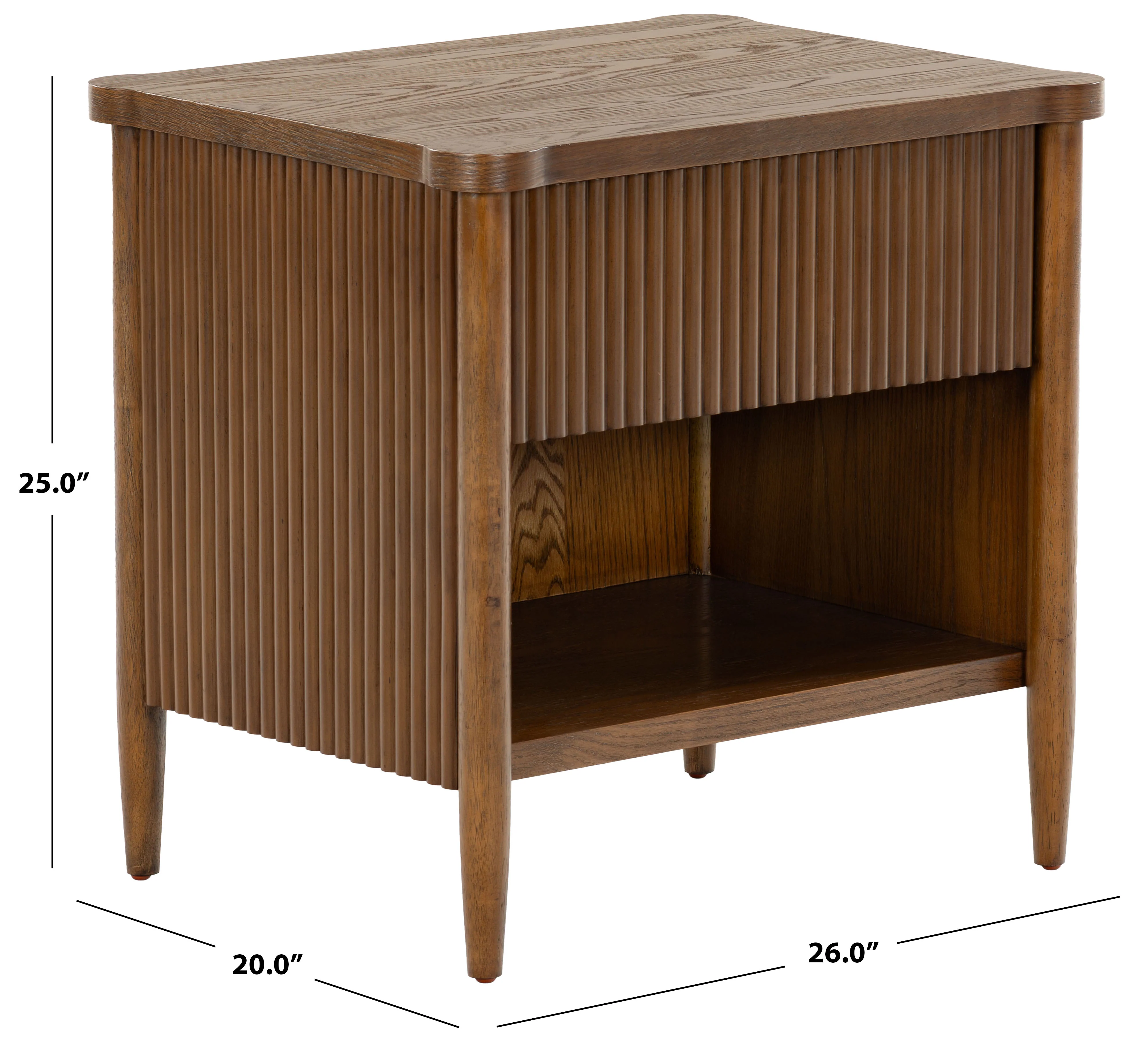 Shelbie 1 Drawer Reeded Nightstand - Image 21