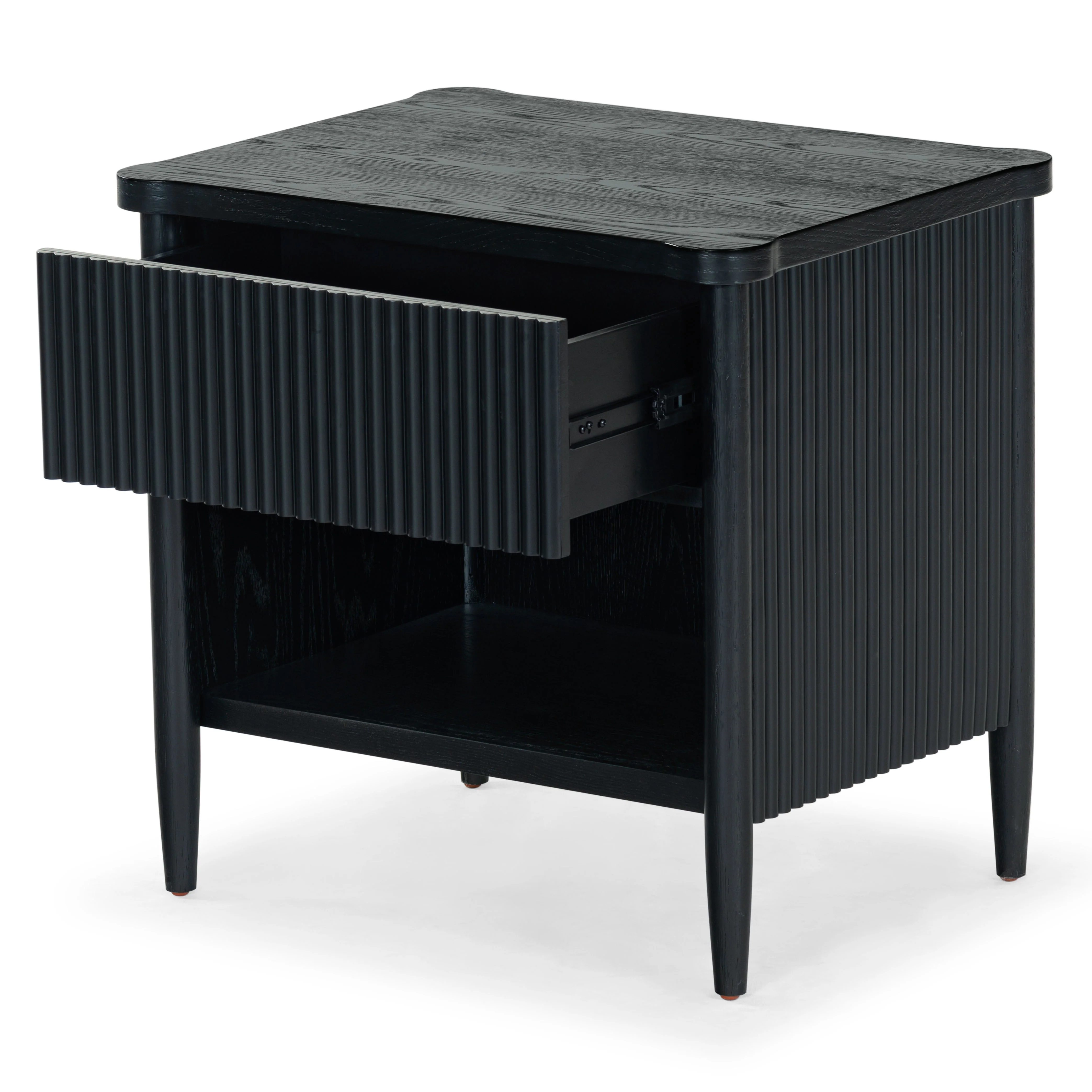 Shelbie 1 Drawer Reeded Nightstand - Image 23