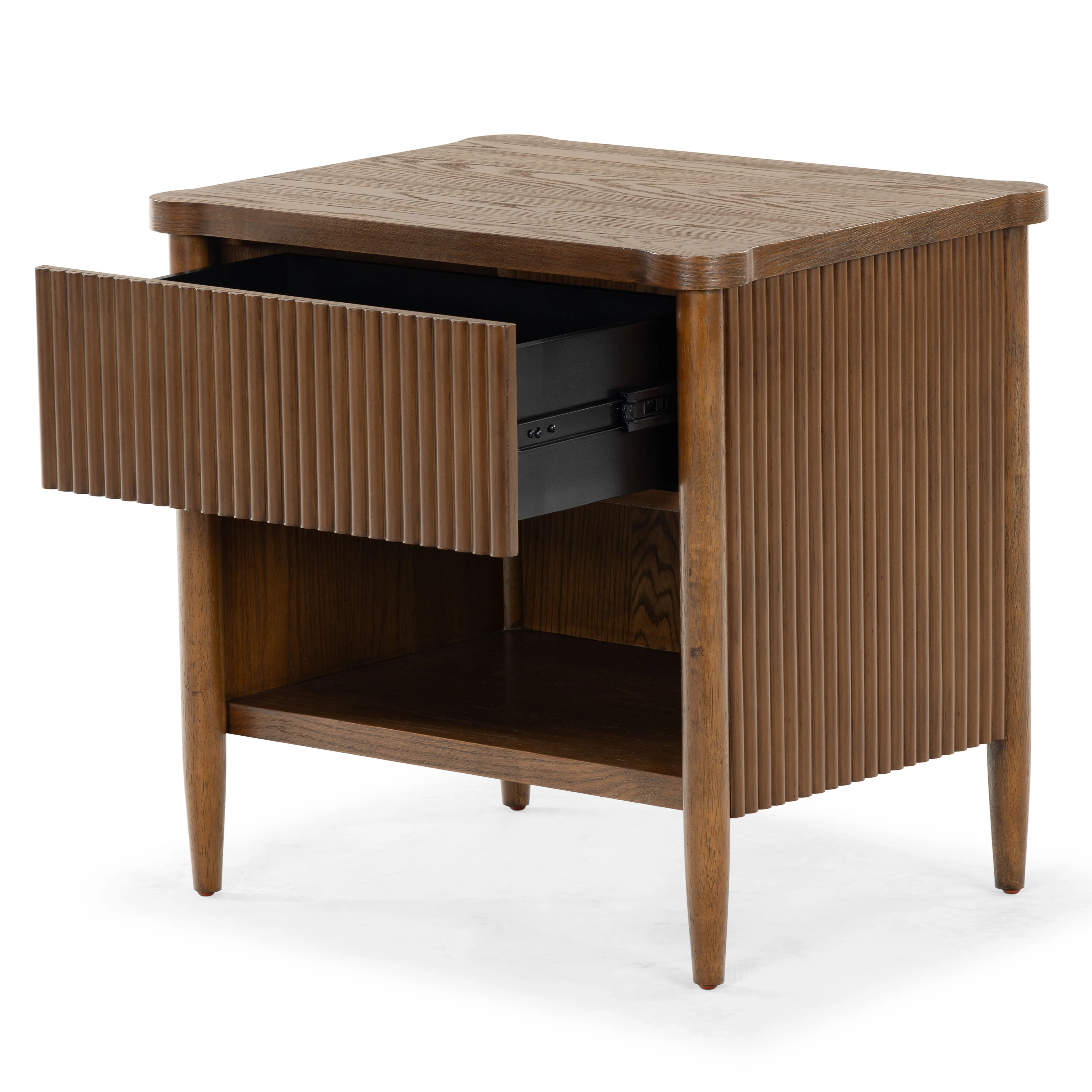 Shelbie 1 Drawer Reeded Nightstand - Image 24