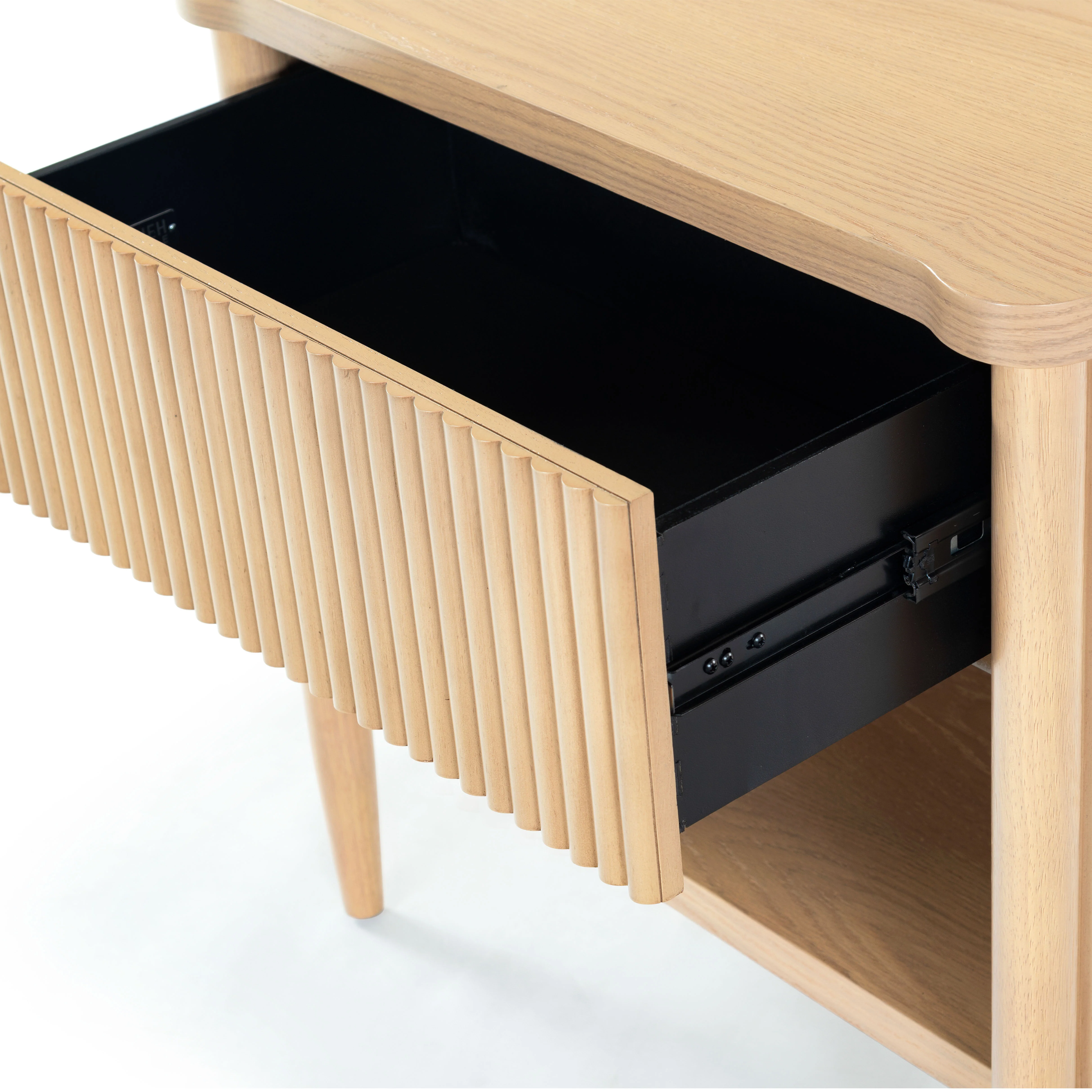 Shelbie 1 Drawer Reeded Nightstand - Image 32