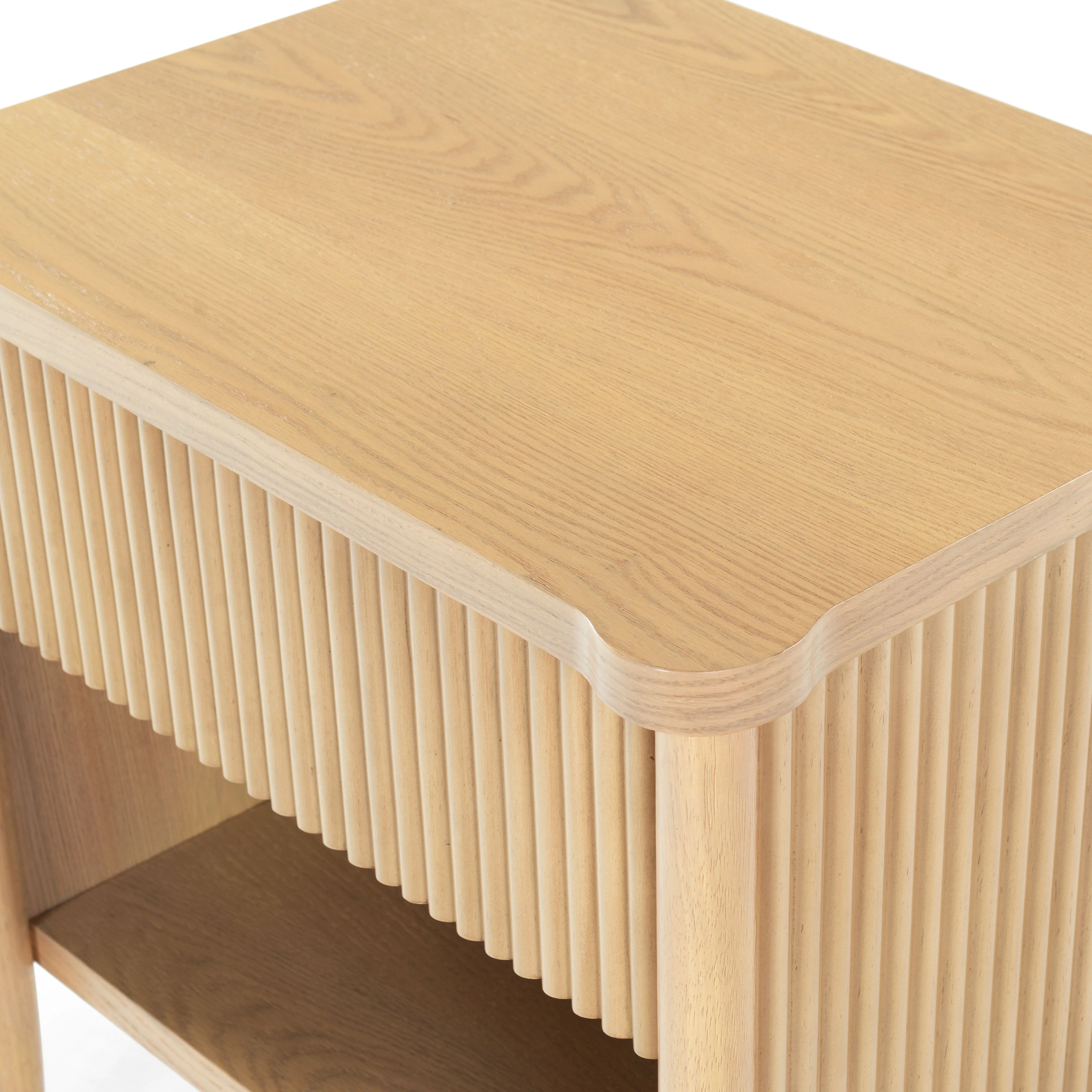 Shelbie 1 Drawer Reeded Nightstand - Image 33