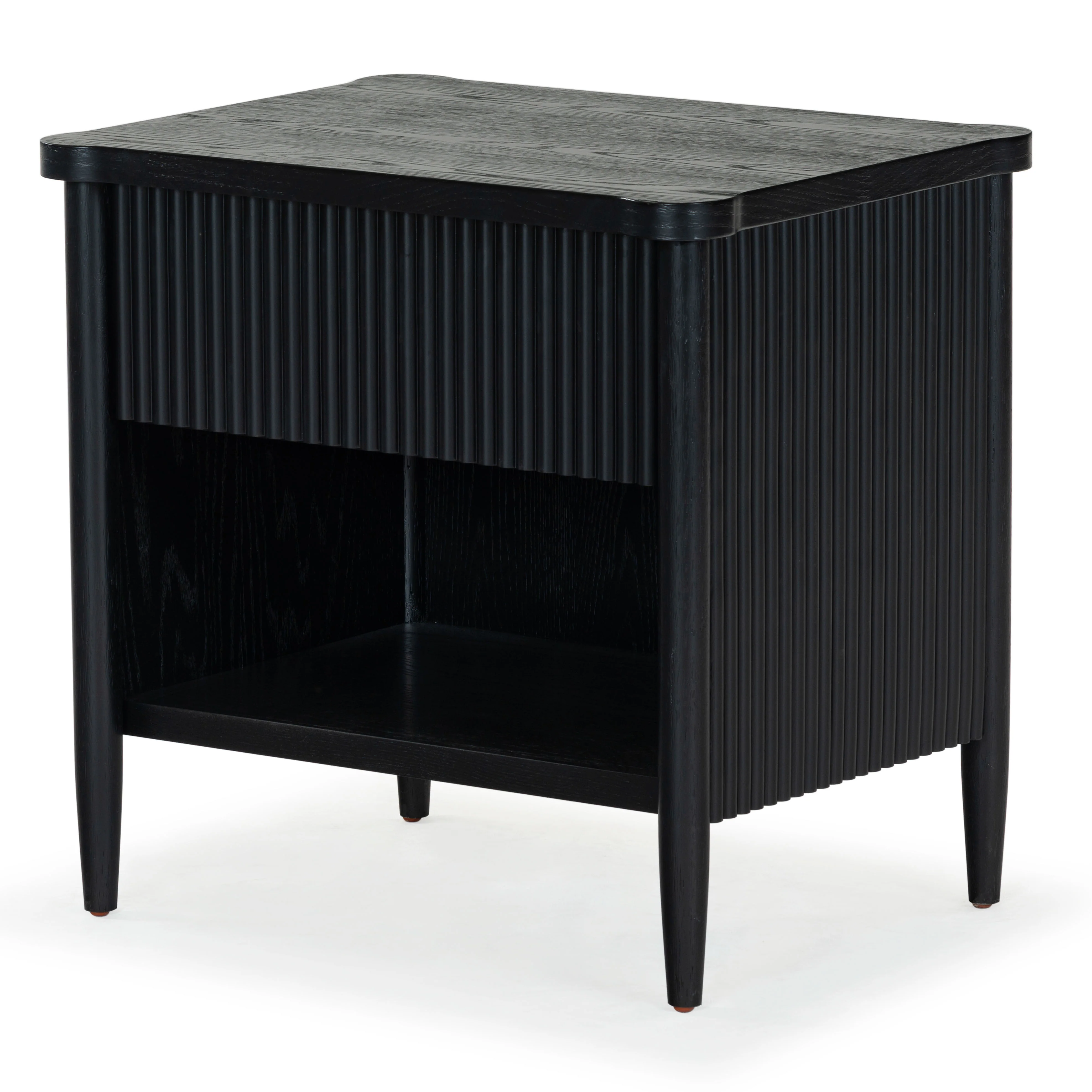 Shelbie 1 Drawer Reeded Nightstand - Image 8