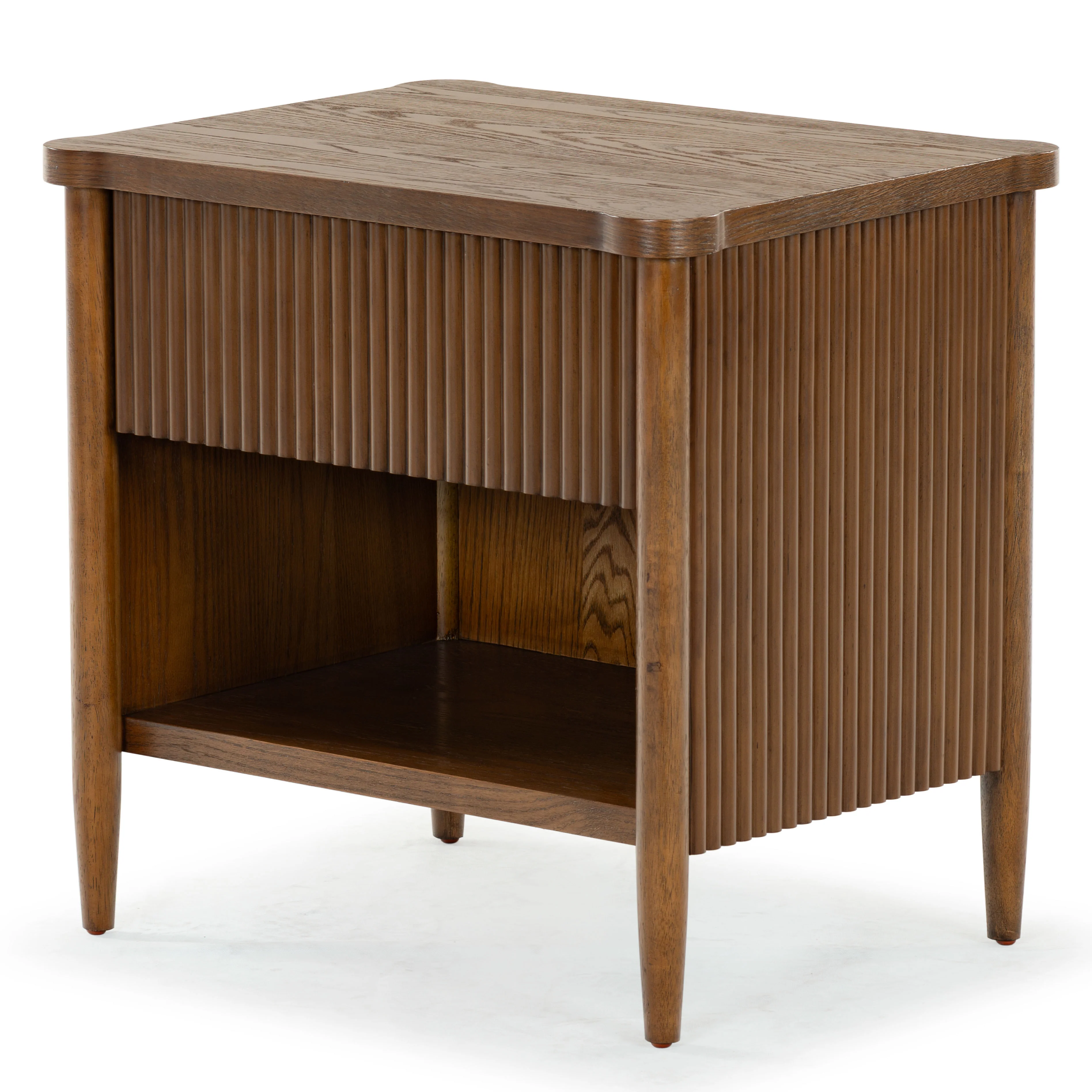 Shelbie 1 Drawer Reeded Nightstand - Image 9