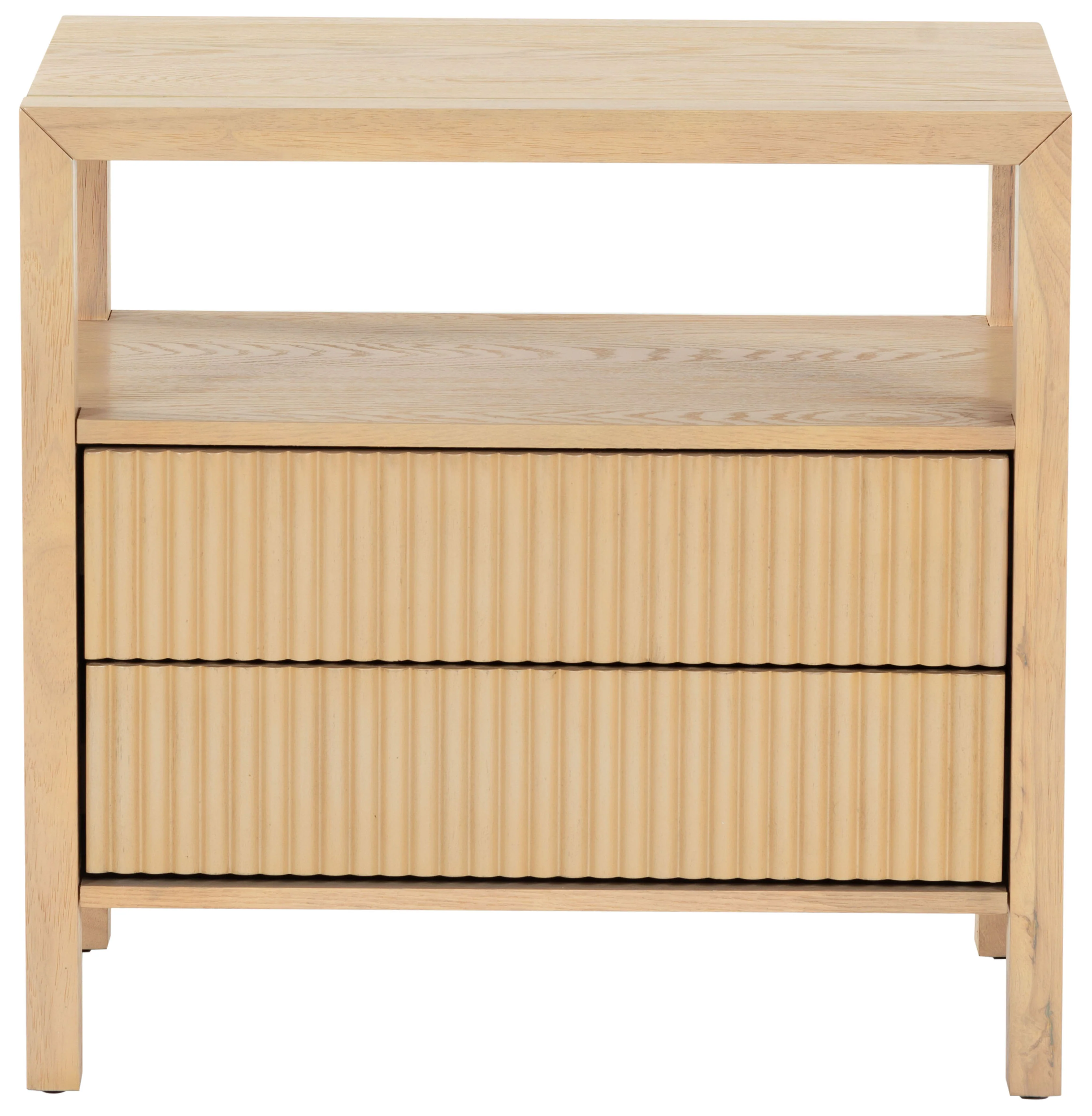 Shelbie 2 Drawer Reeded Nightstand