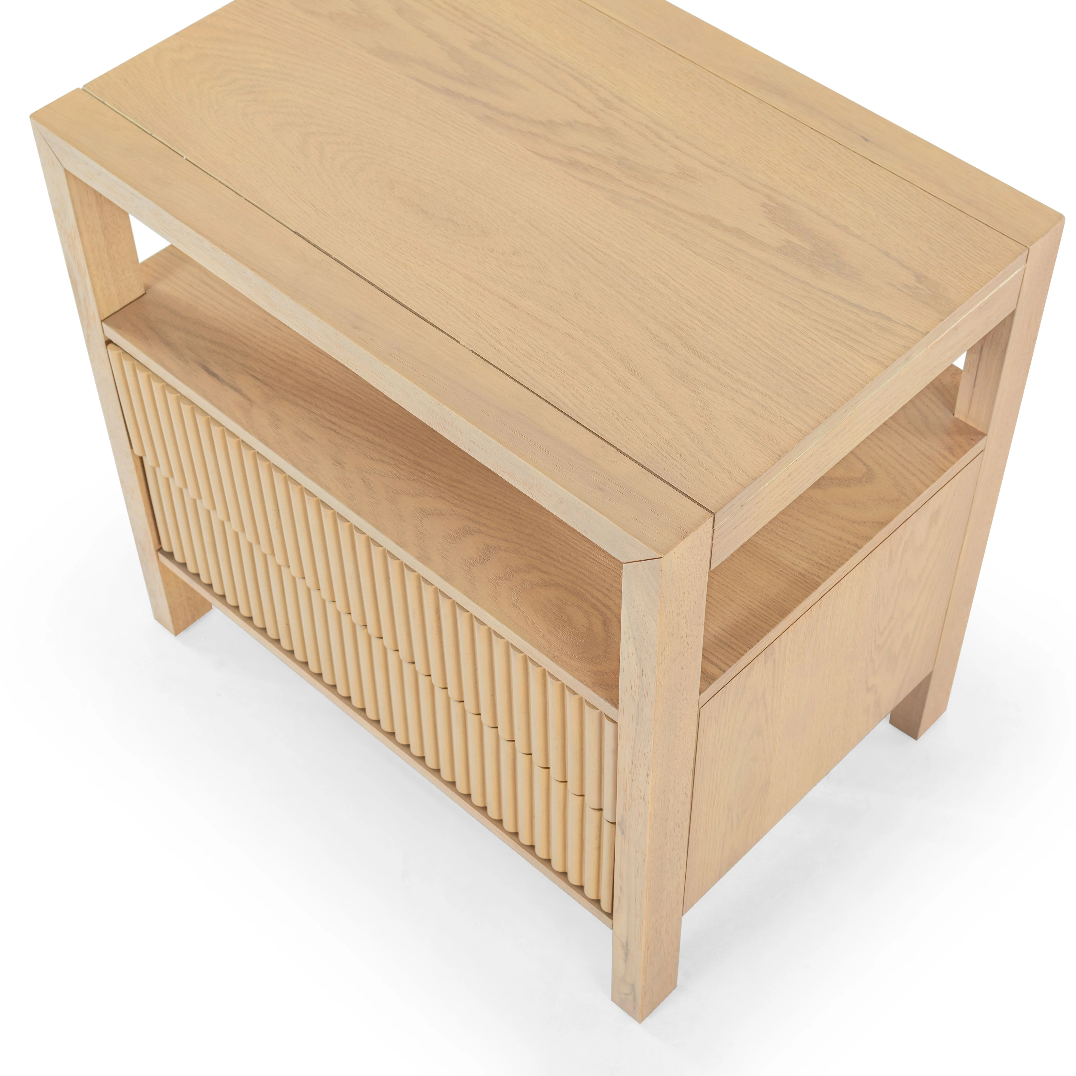 Shelbie 2 Drawer Reeded Nightstand - Image 15