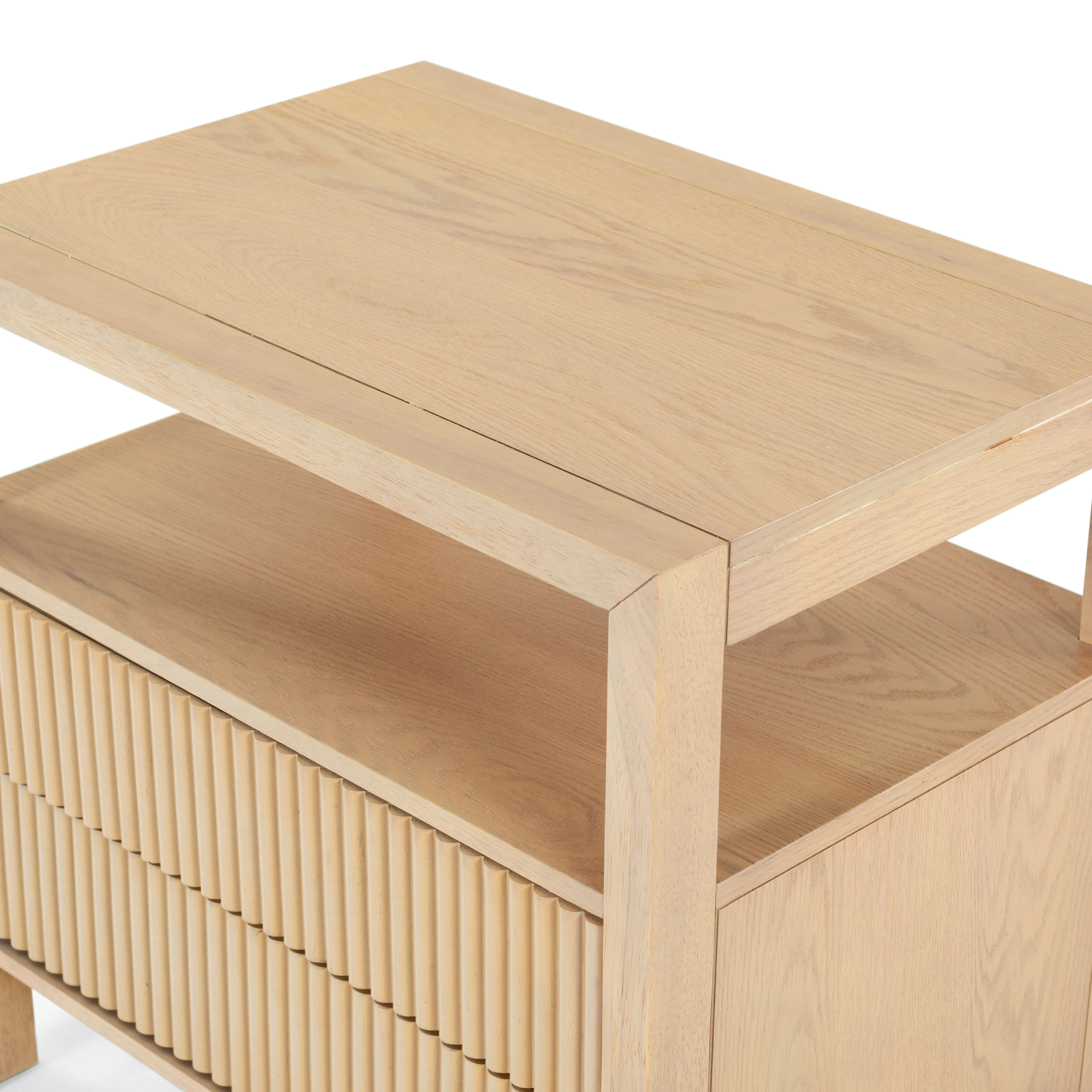 Shelbie 2 Drawer Reeded Nightstand - Image 19