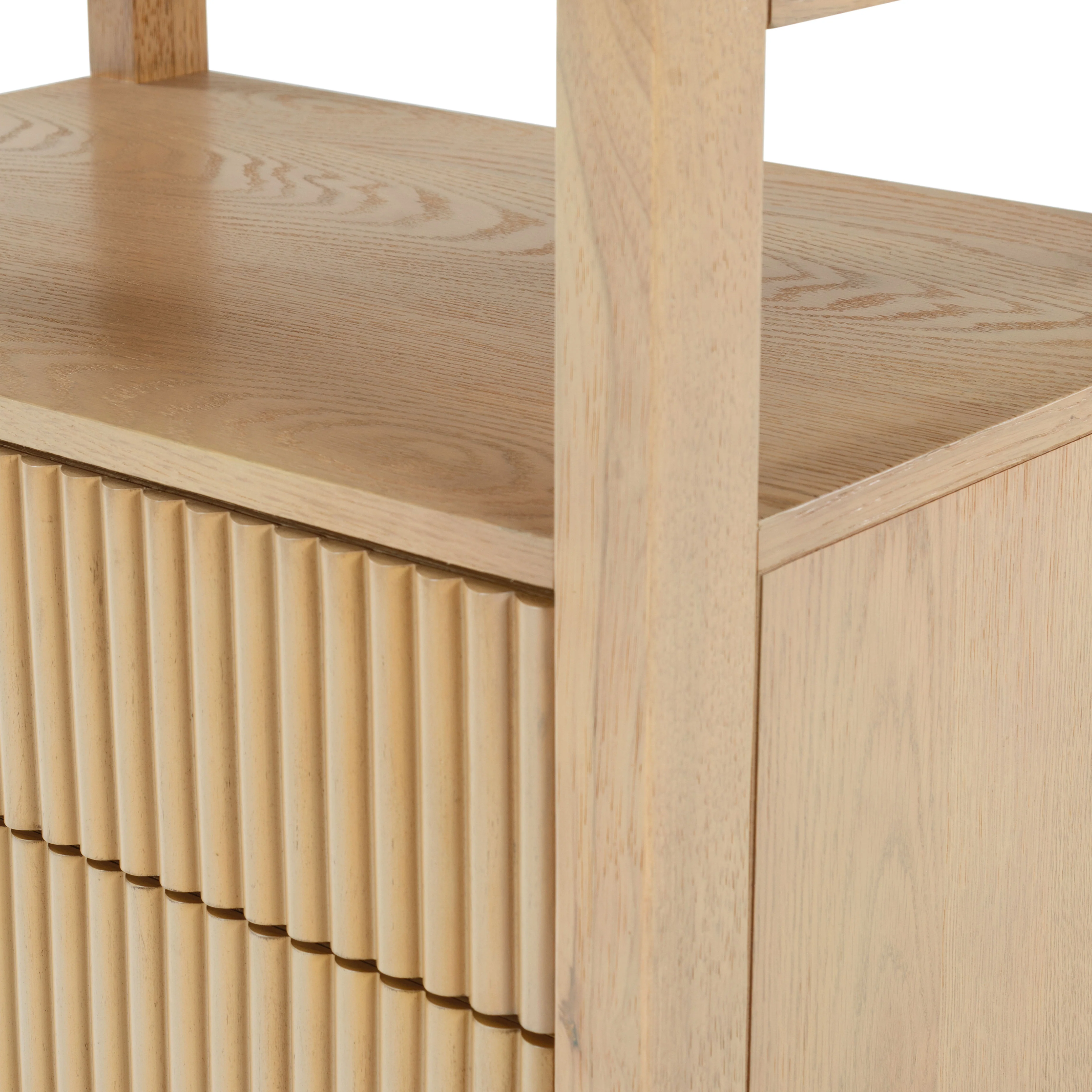 Shelbie 2 Drawer Reeded Nightstand - Image 21