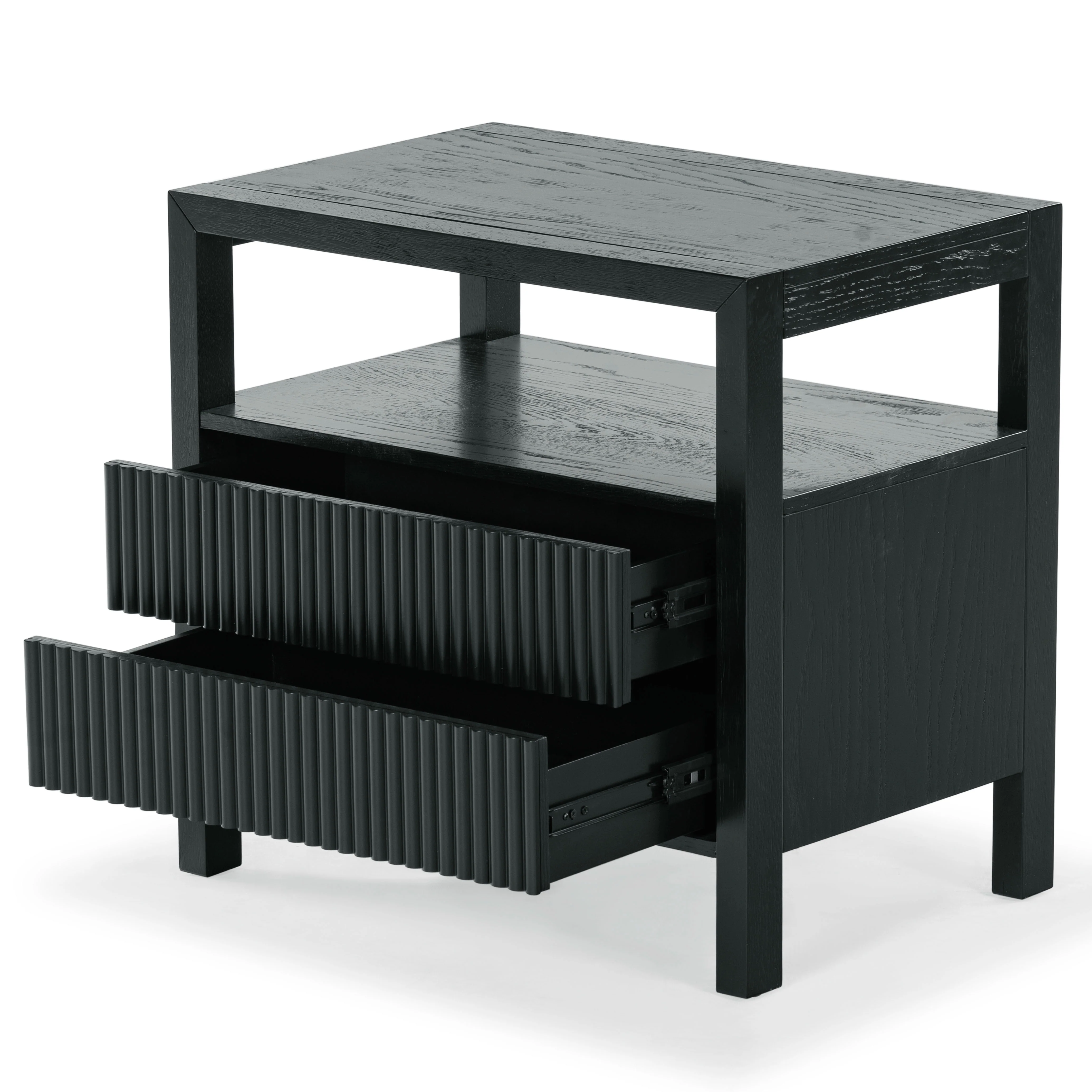 Shelbie 2 Drawer Reeded Nightstand - Image 26