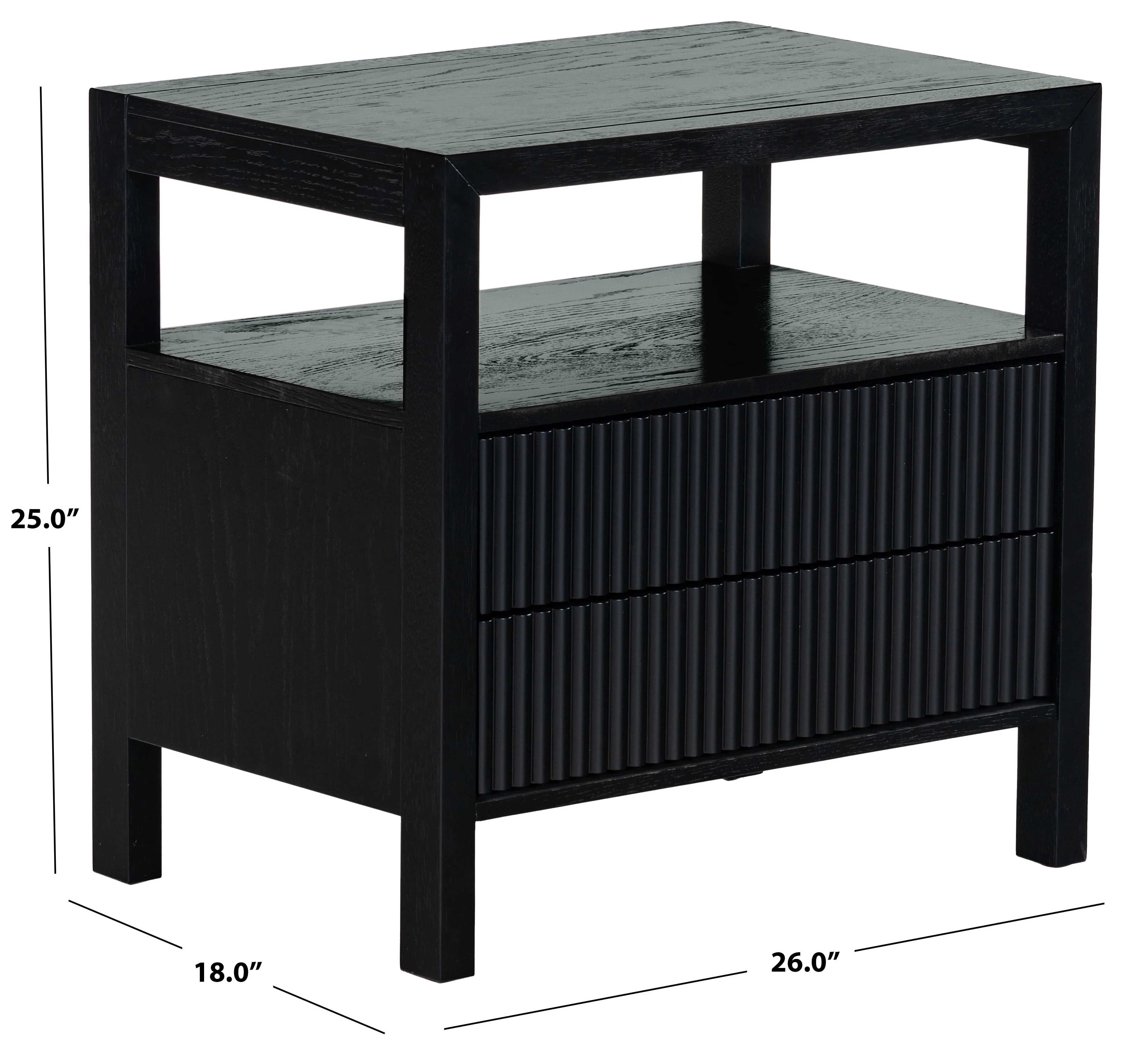 Shelbie 2 Drawer Reeded Nightstand - Image 3