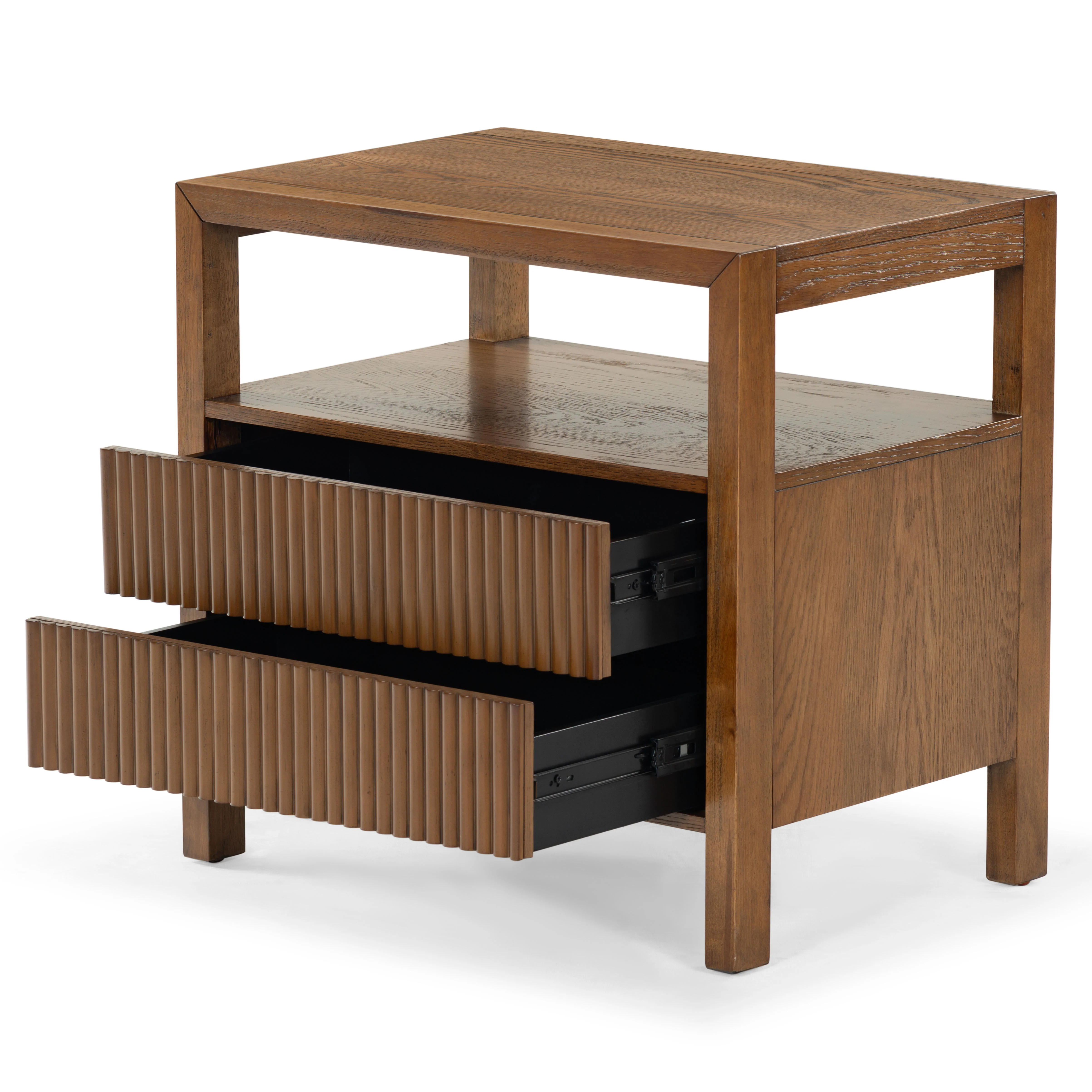 Shelbie 2 Drawer Reeded Nightstand - Image 42
