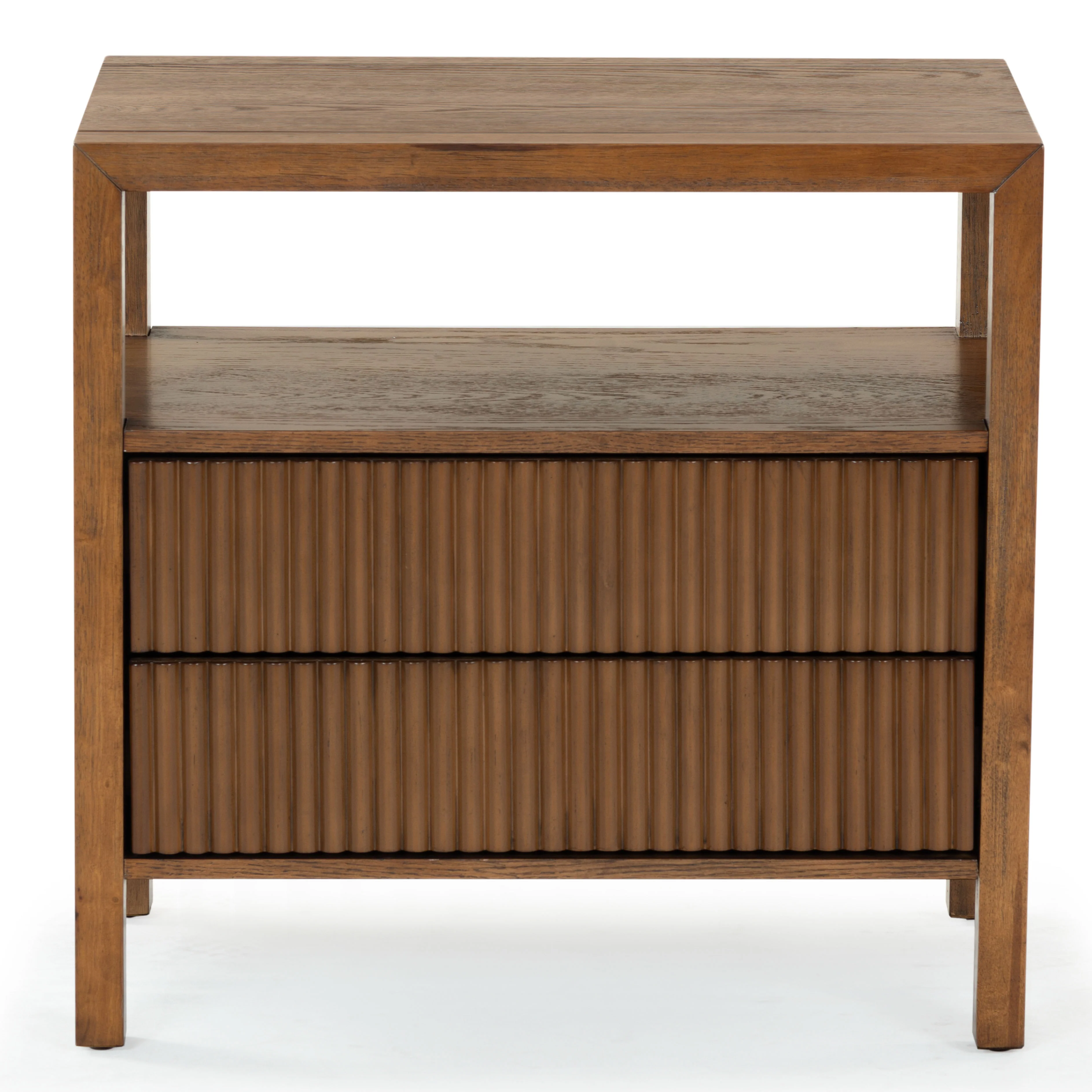 Shelbie 2 Drawer Reeded Nightstand - Image 46