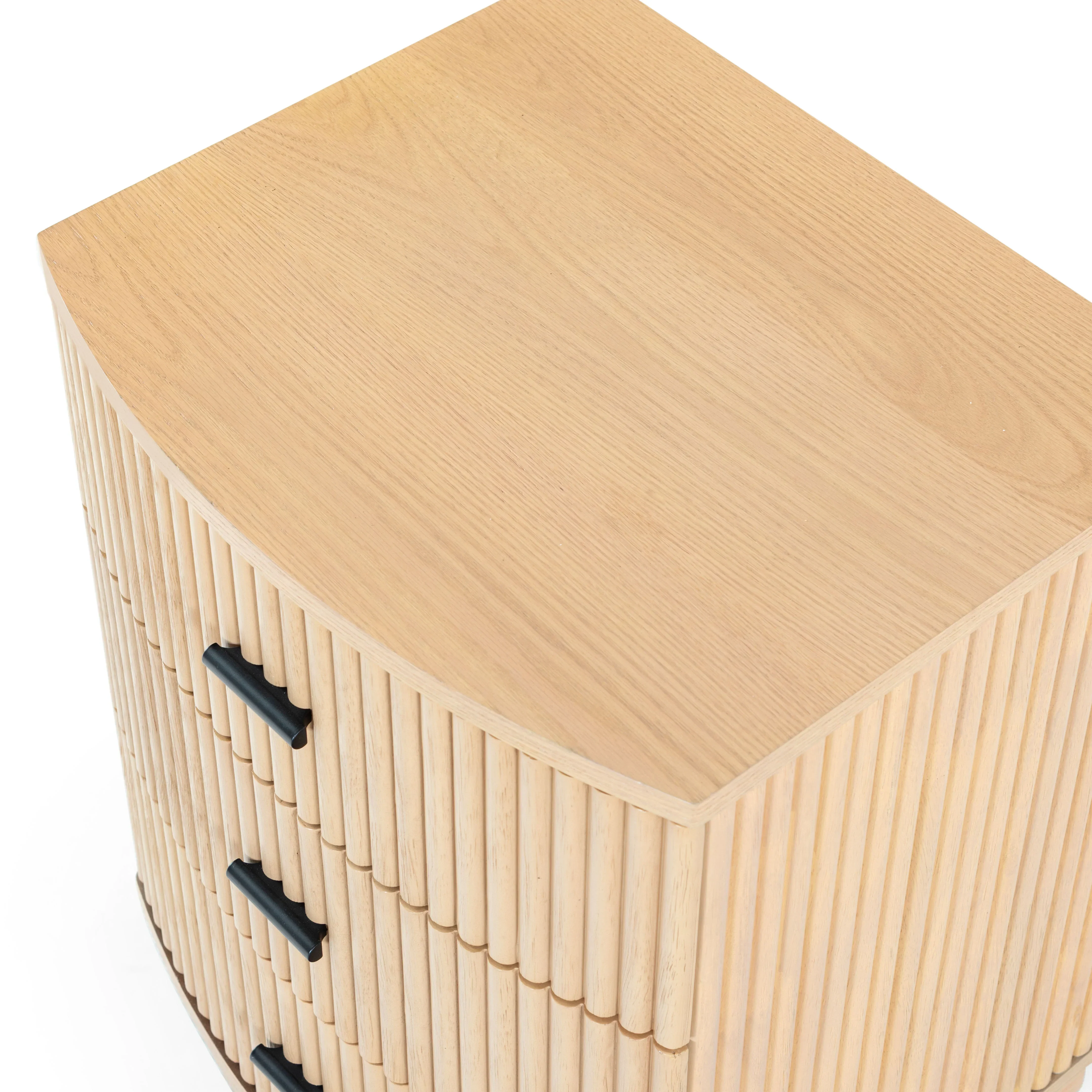 Shelbie 3 Drawer Reeded Nightstand - Image 24