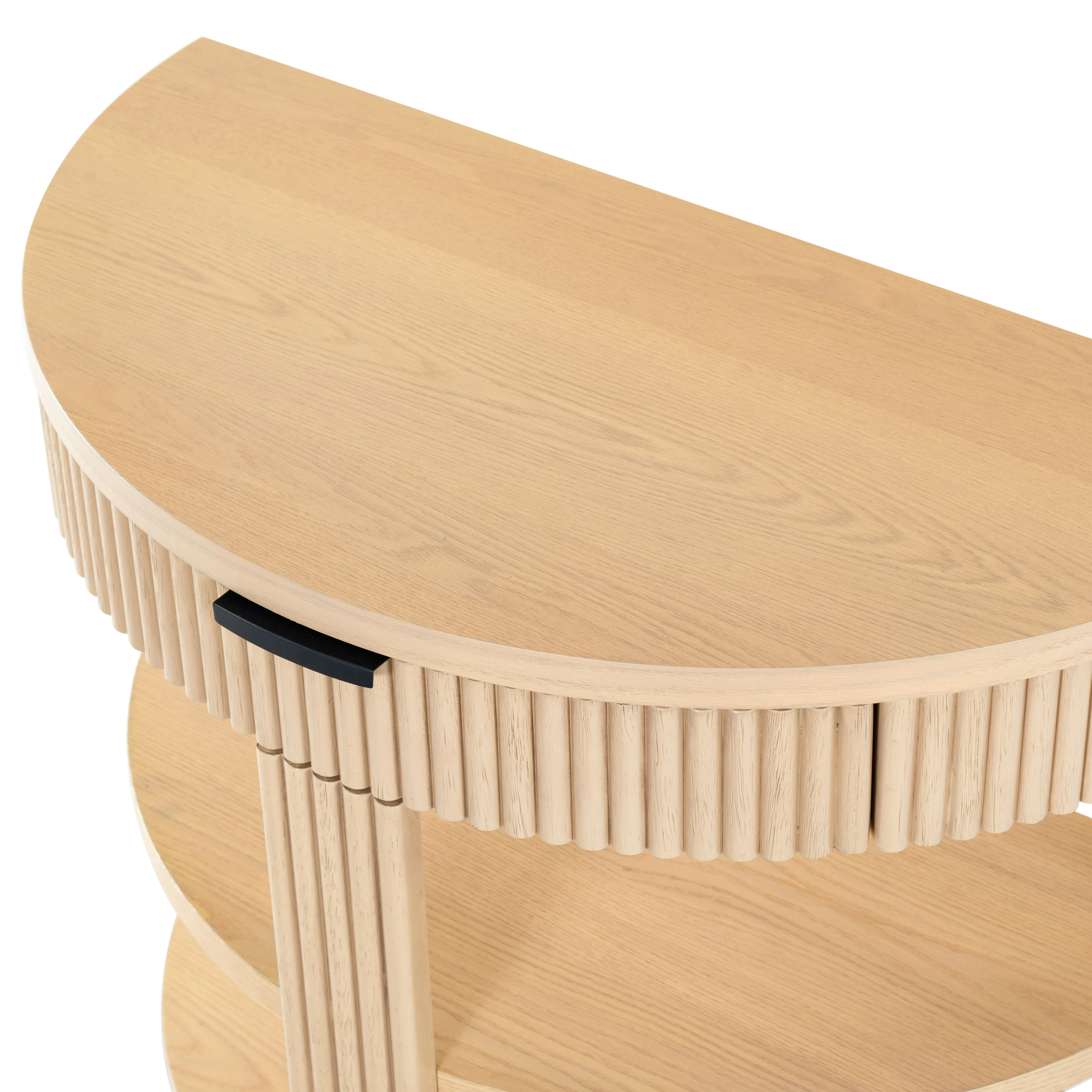 Shelbie Reeded Half Moon Console Table - Image 13