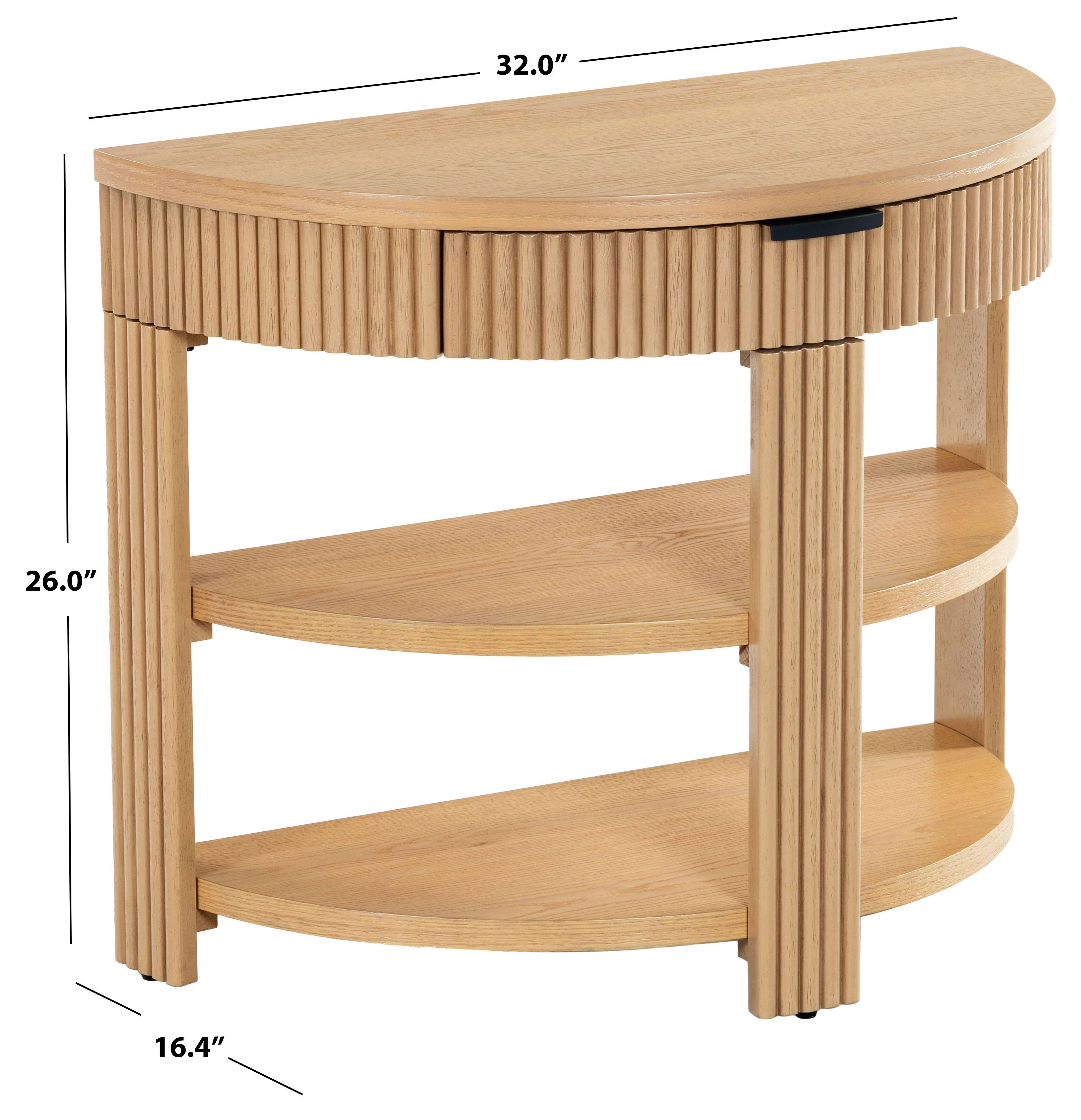 Shelbie Reeded Half Moon Console Table - Image 17