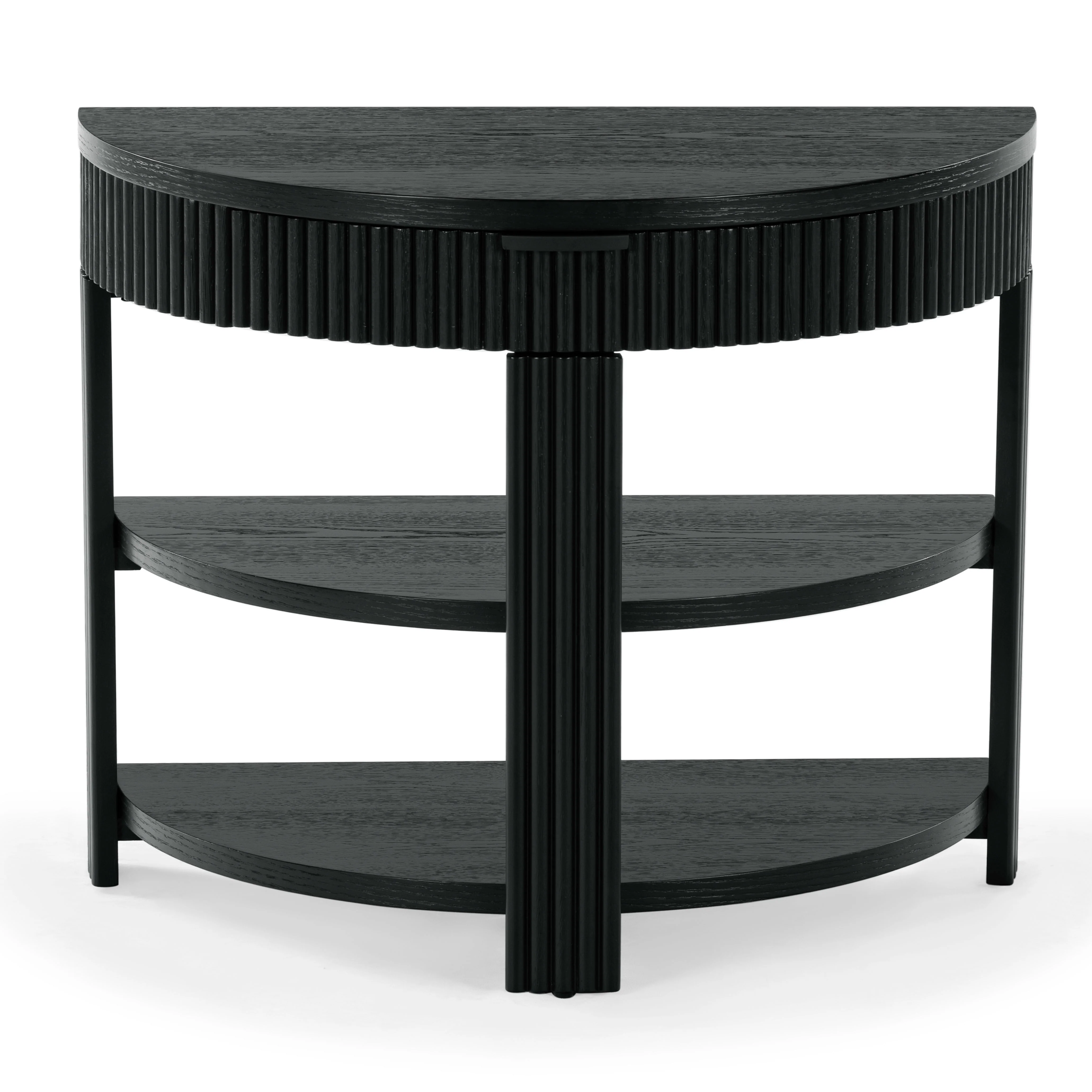 Shelbie Reeded Half Moon Console Table - Image 2